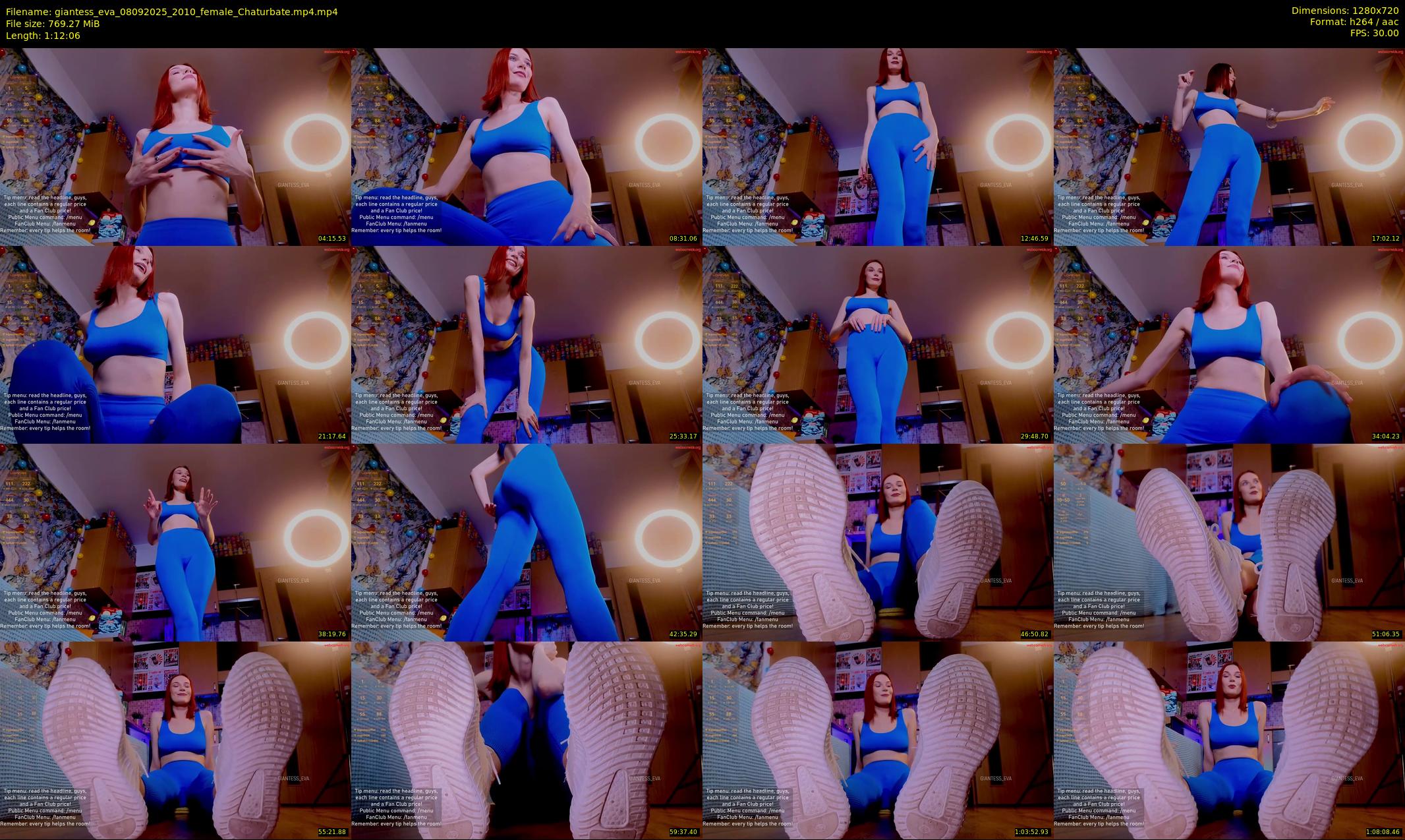 giantess_eva — 73 minute Chaturbate female cam show recording, 720p, Sep 8, 2025