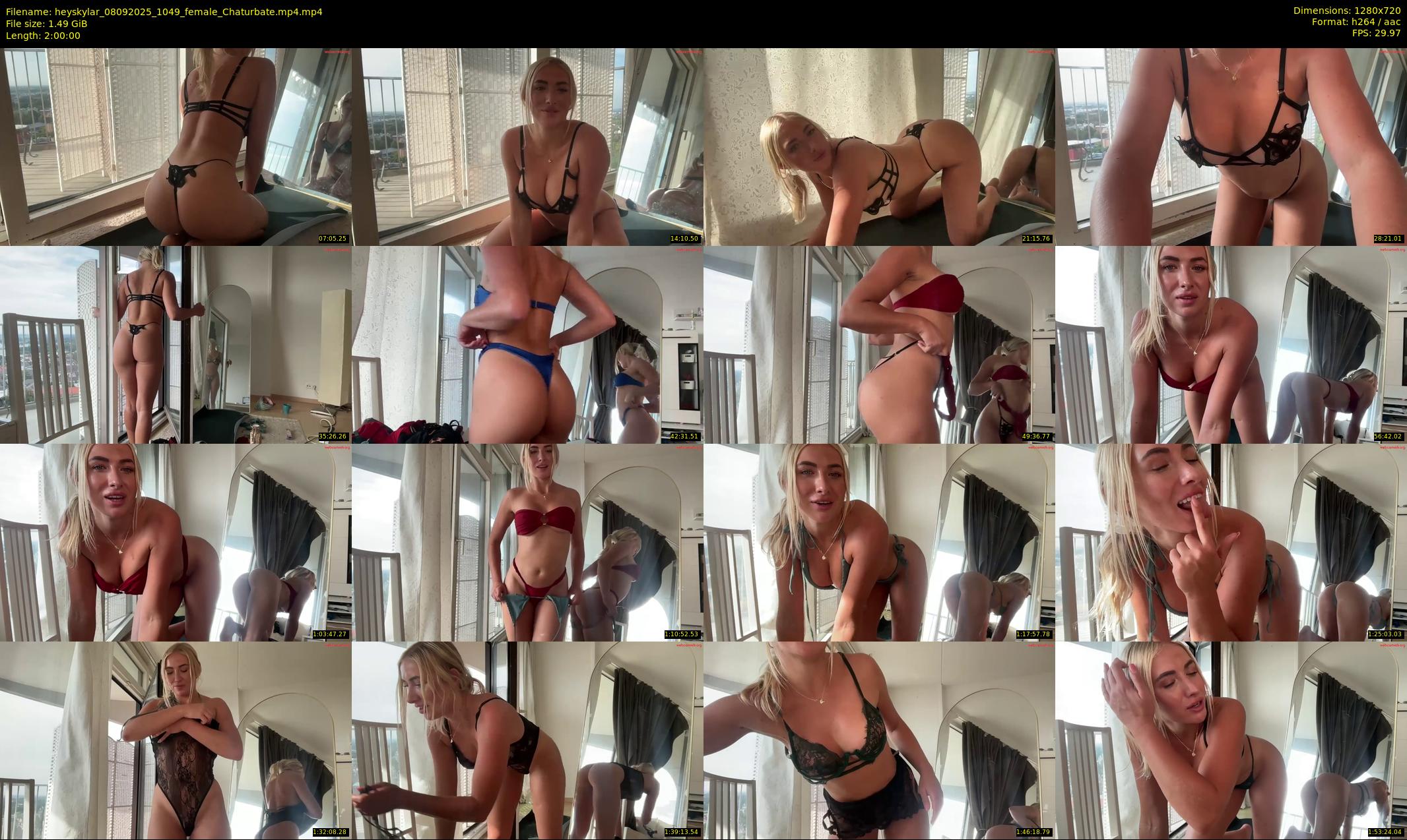heyskylar — 120 minute Chaturbate female cam show recording, 720p, Sep 8, 2025