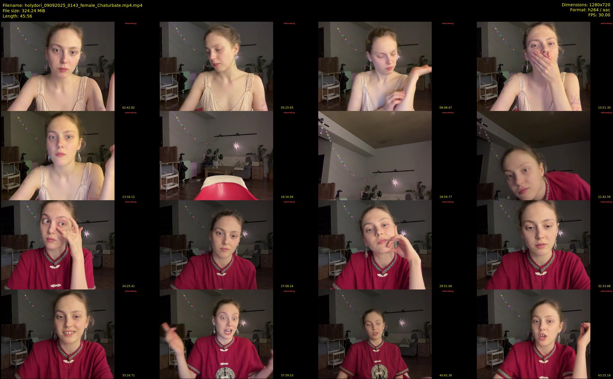holydori — 46 minute Chaturbate female cam show recording, 720p, Sep 9, 2025