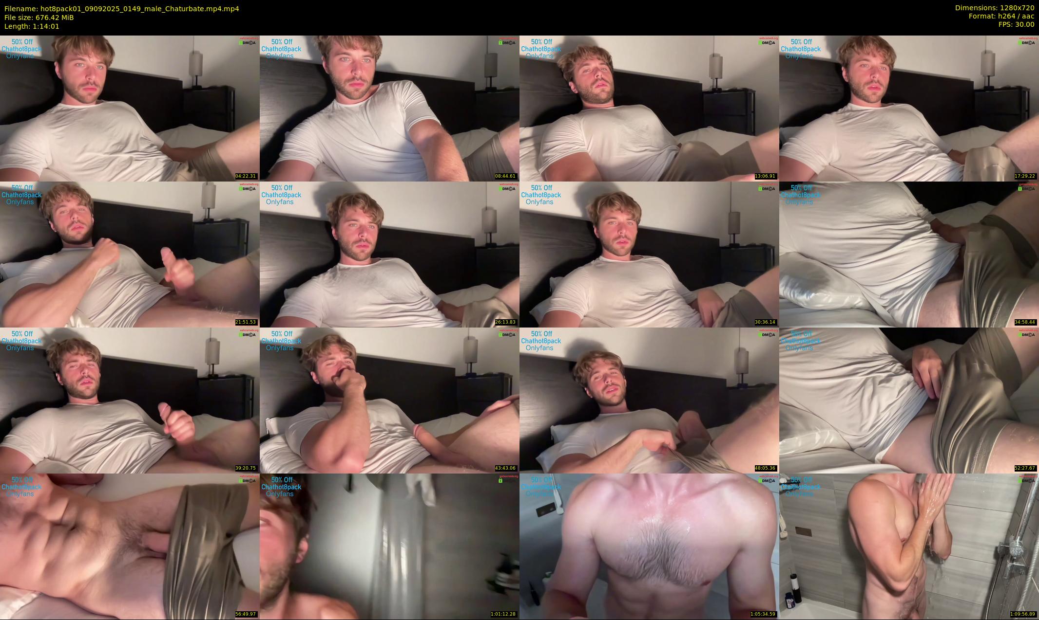 hot8pack01 — 75 minute Chaturbate male cam show recording, 720p, Sep 9, 2025