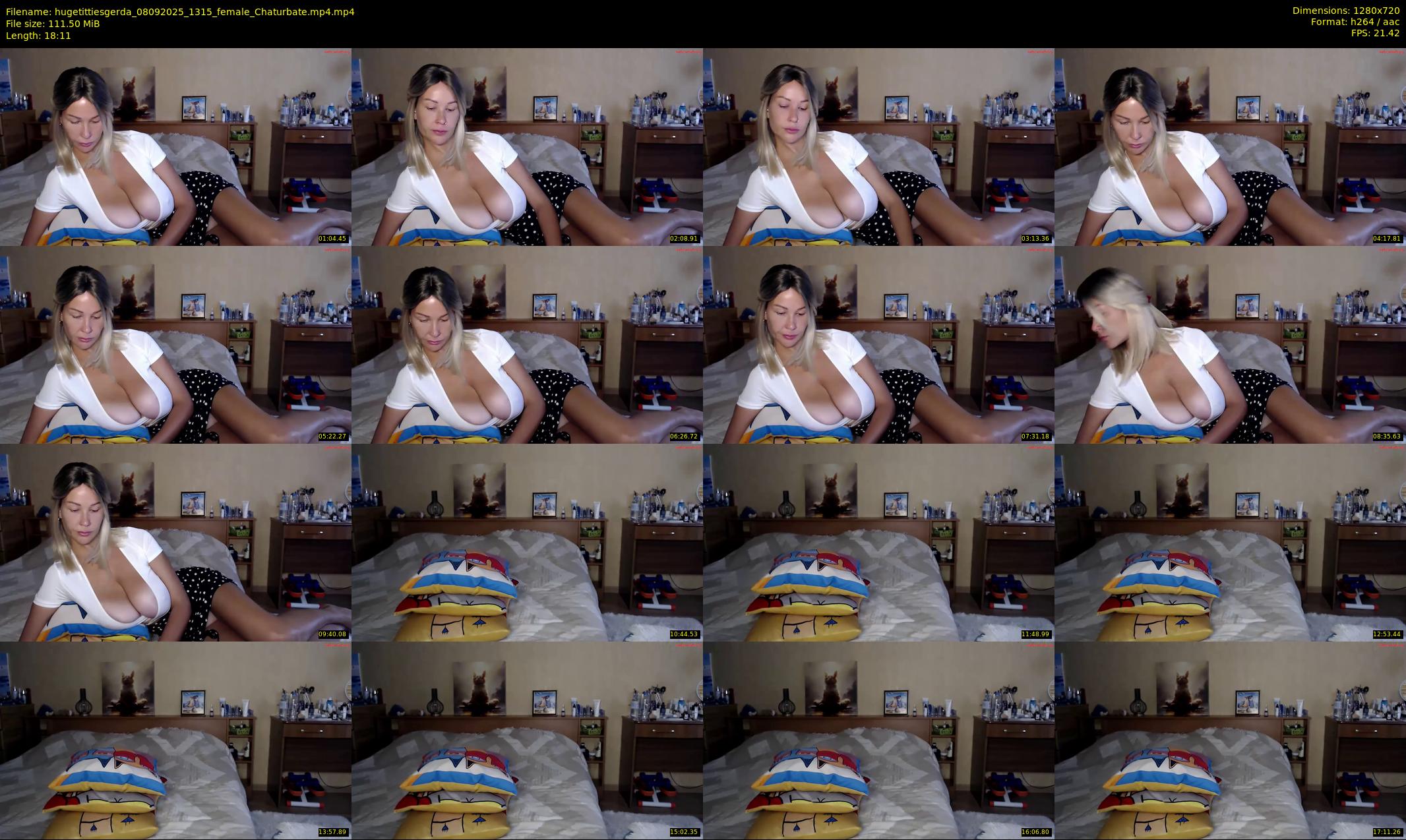 hugetittiesgerda — 19 minute Chaturbate female cam show recording, 720p, Sep 8, 2025
