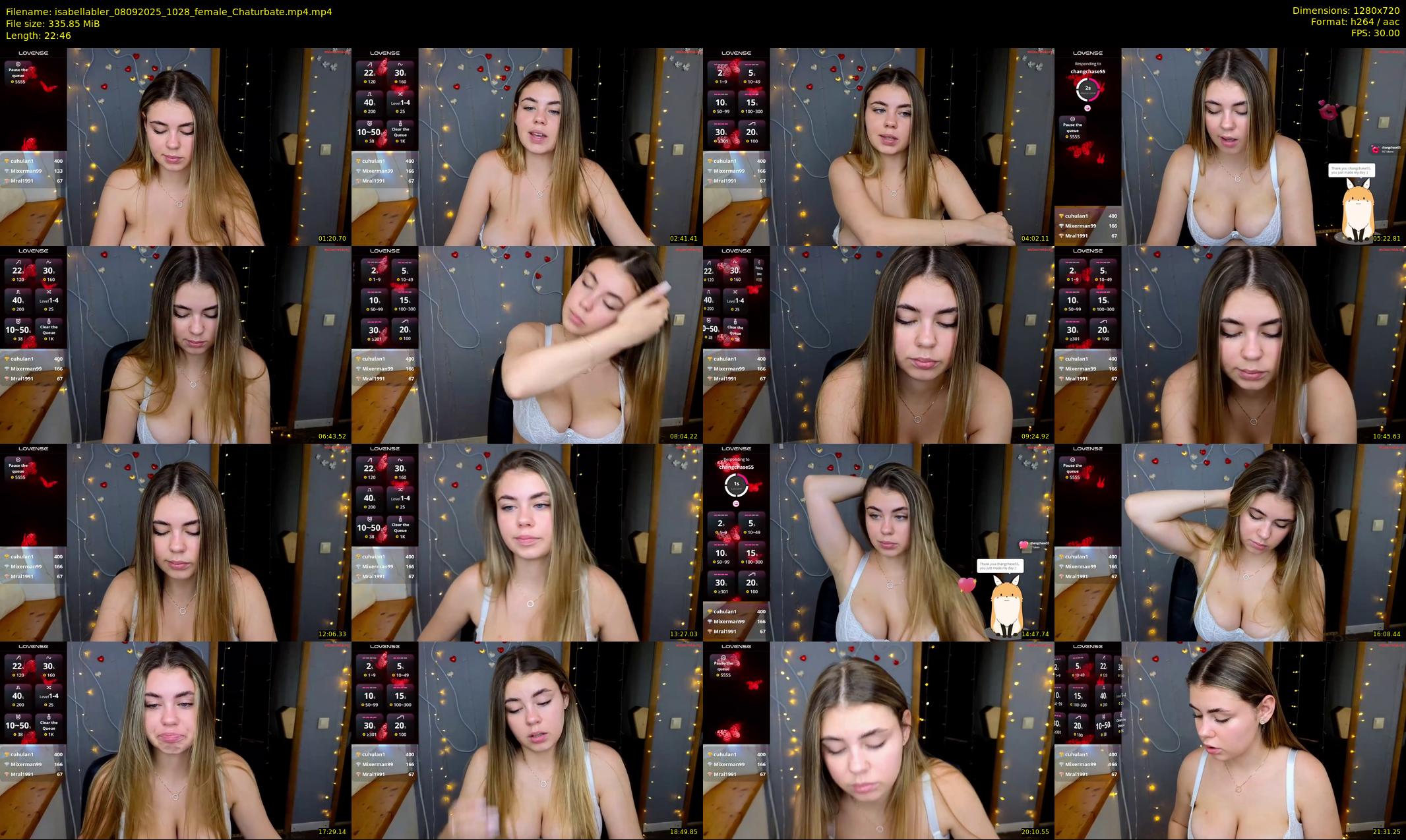 isabellabler — 23 minute Chaturbate female cam show recording, 720p, Sep 8, 2025