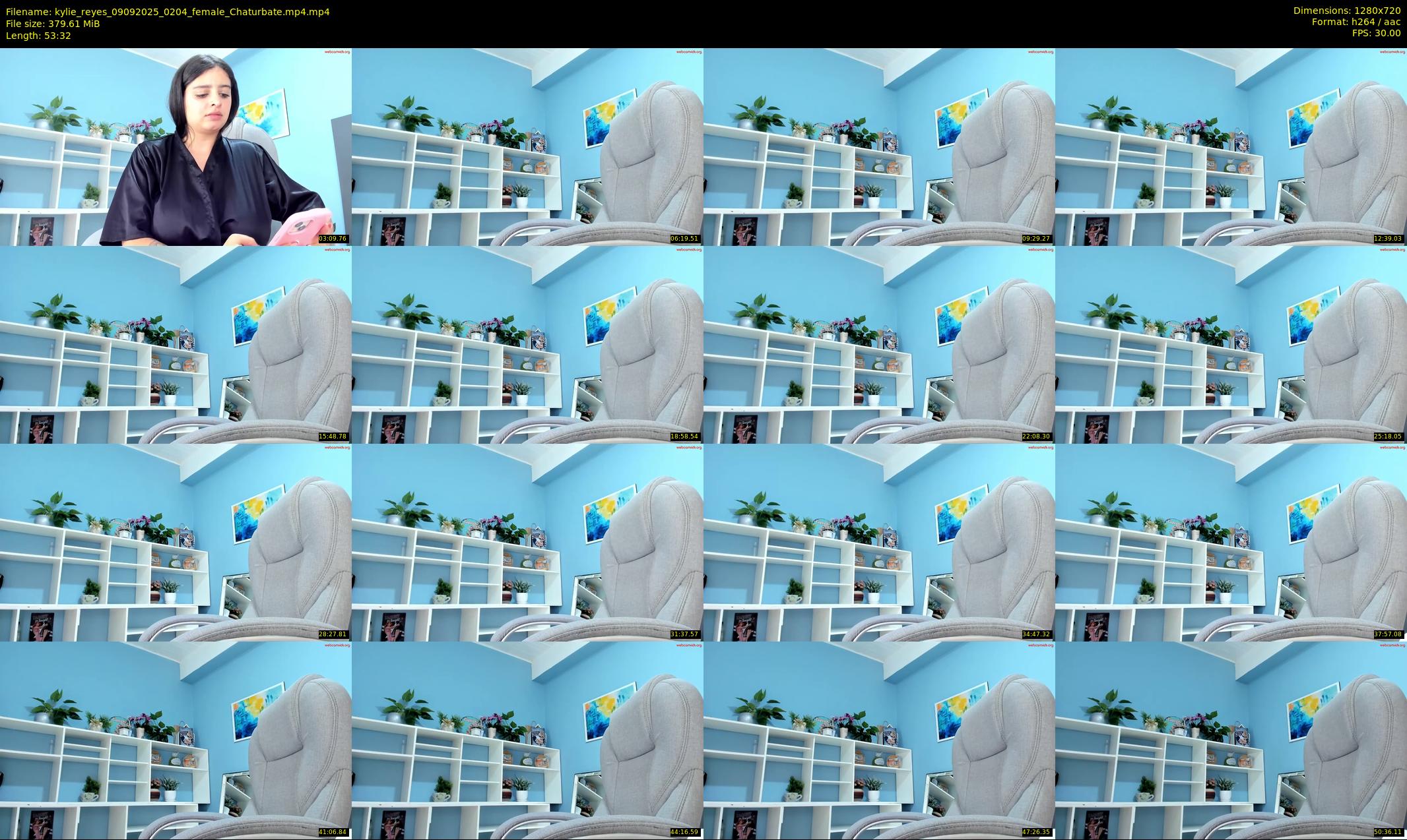 kylie_reyes — 54 minute Chaturbate female cam show recording, 720p, Sep 9, 2025