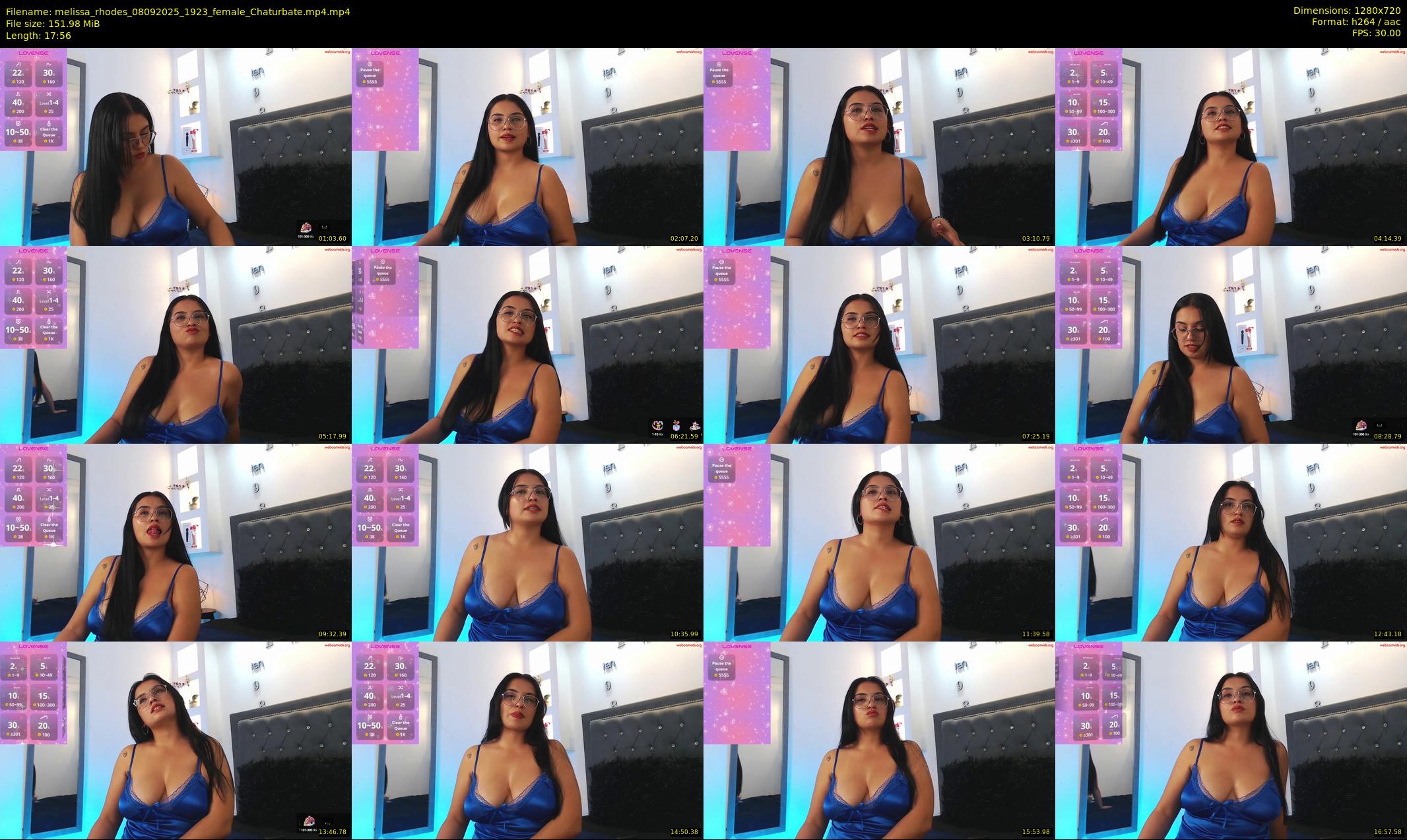 melissa_rhodes — 18 minute Chaturbate female cam show recording, 720p, Sep 8, 2025