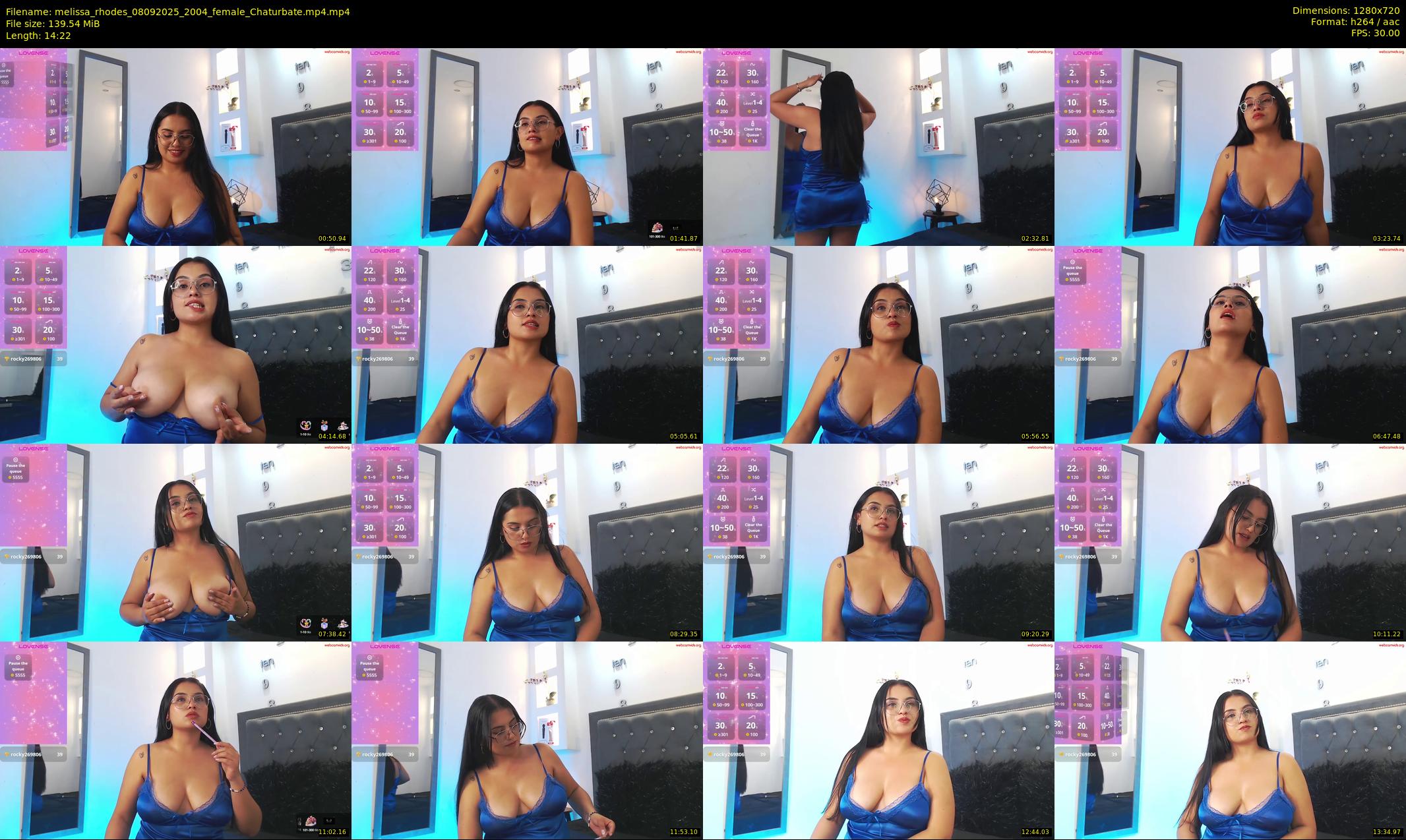 melissa_rhodes — 15 minute Chaturbate female cam show recording, 720p, Sep 8, 2025