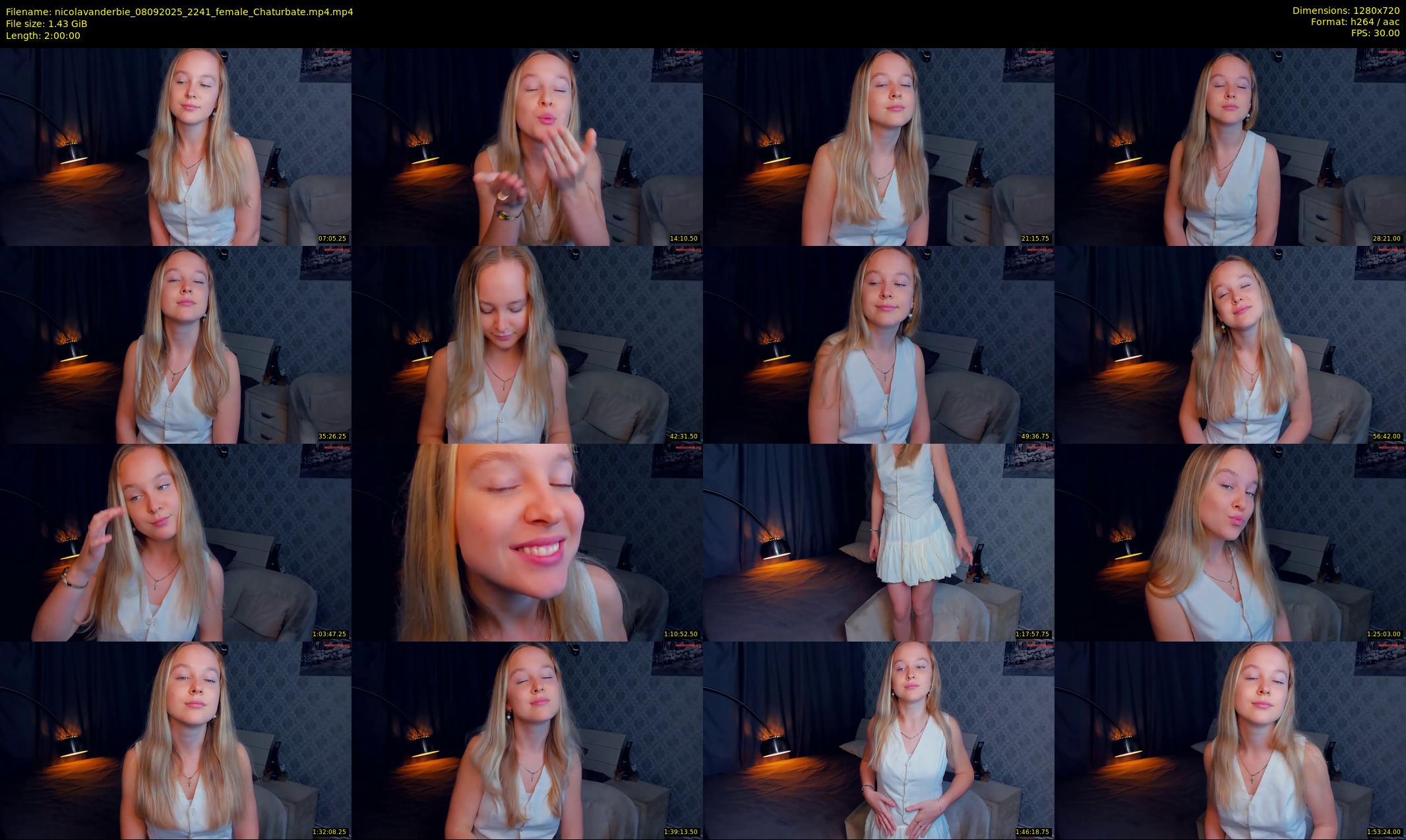 nicolavanderbie — 120 minute Chaturbate female cam show recording, 720p, Sep 8, 2025