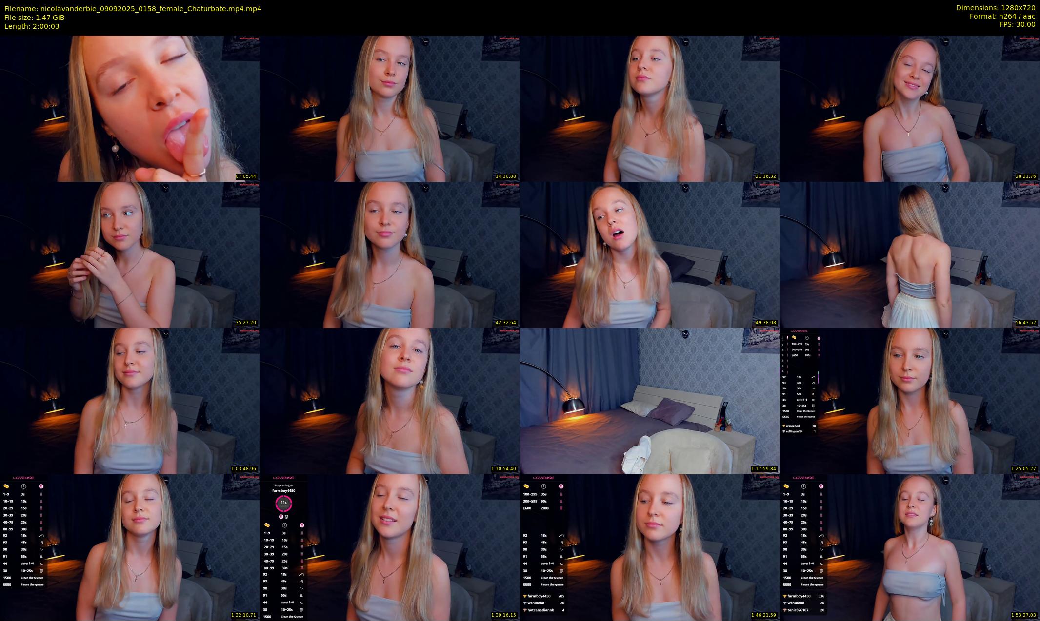 nicolavanderbie — 121 minute Chaturbate female cam show recording, 720p, Sep 9, 2025