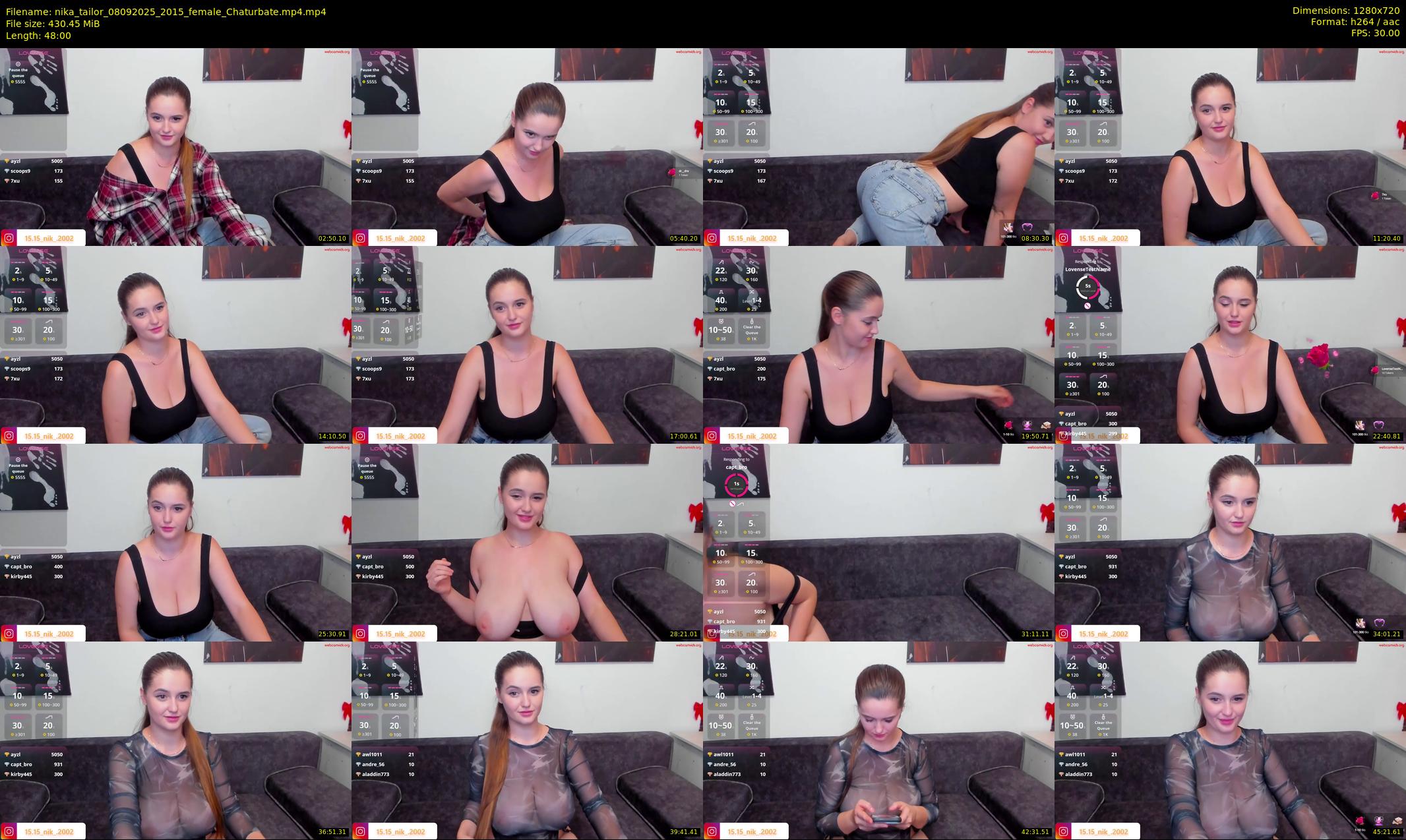 nika_tailor — 48 minute Chaturbate female cam show recording, 720p, Sep 8, 2025