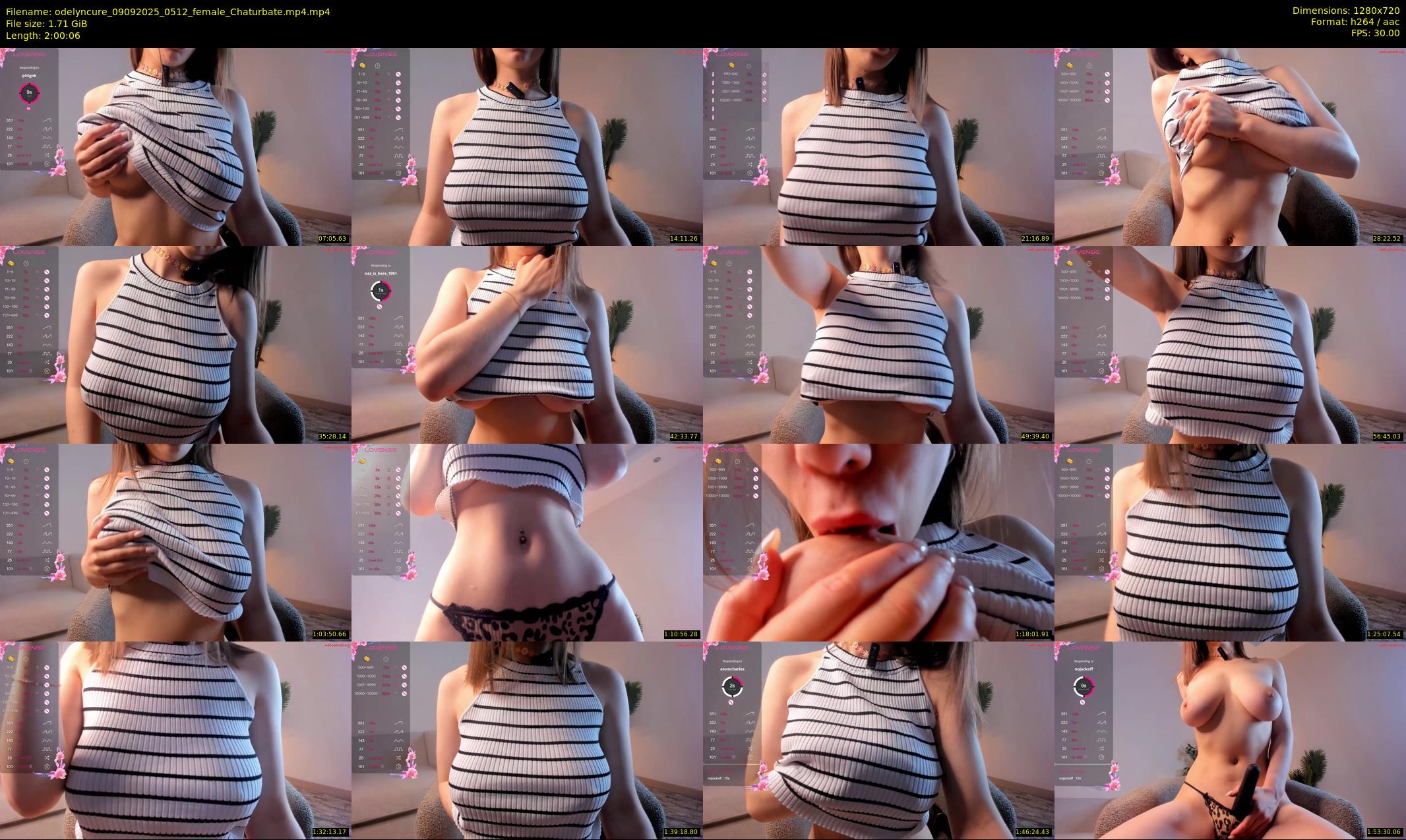odelyncure — 121 minute Chaturbate female cam show recording, 720p, Sep 9, 2025