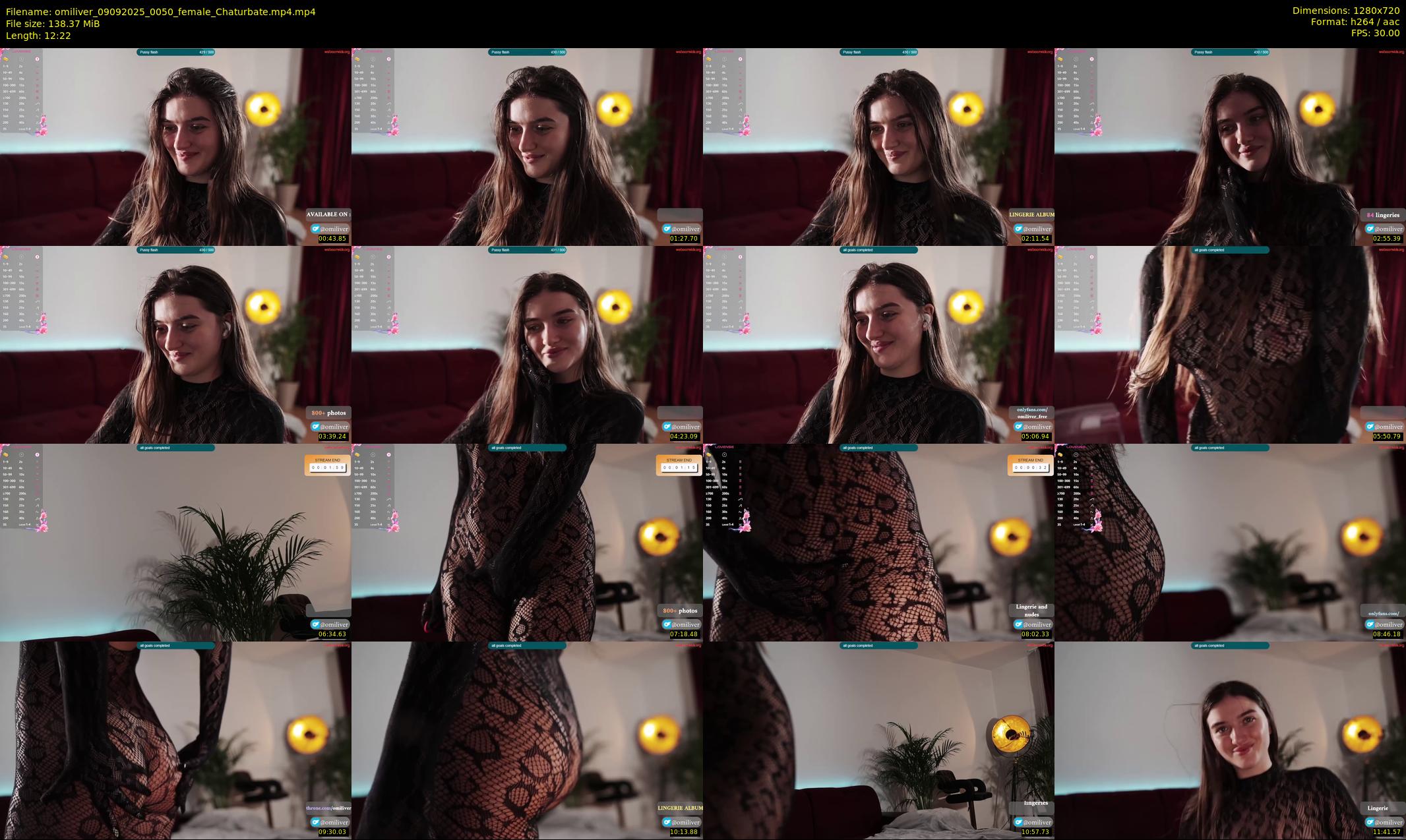omiliver — 13 minute Chaturbate female cam show recording, 720p, Sep 9, 2025