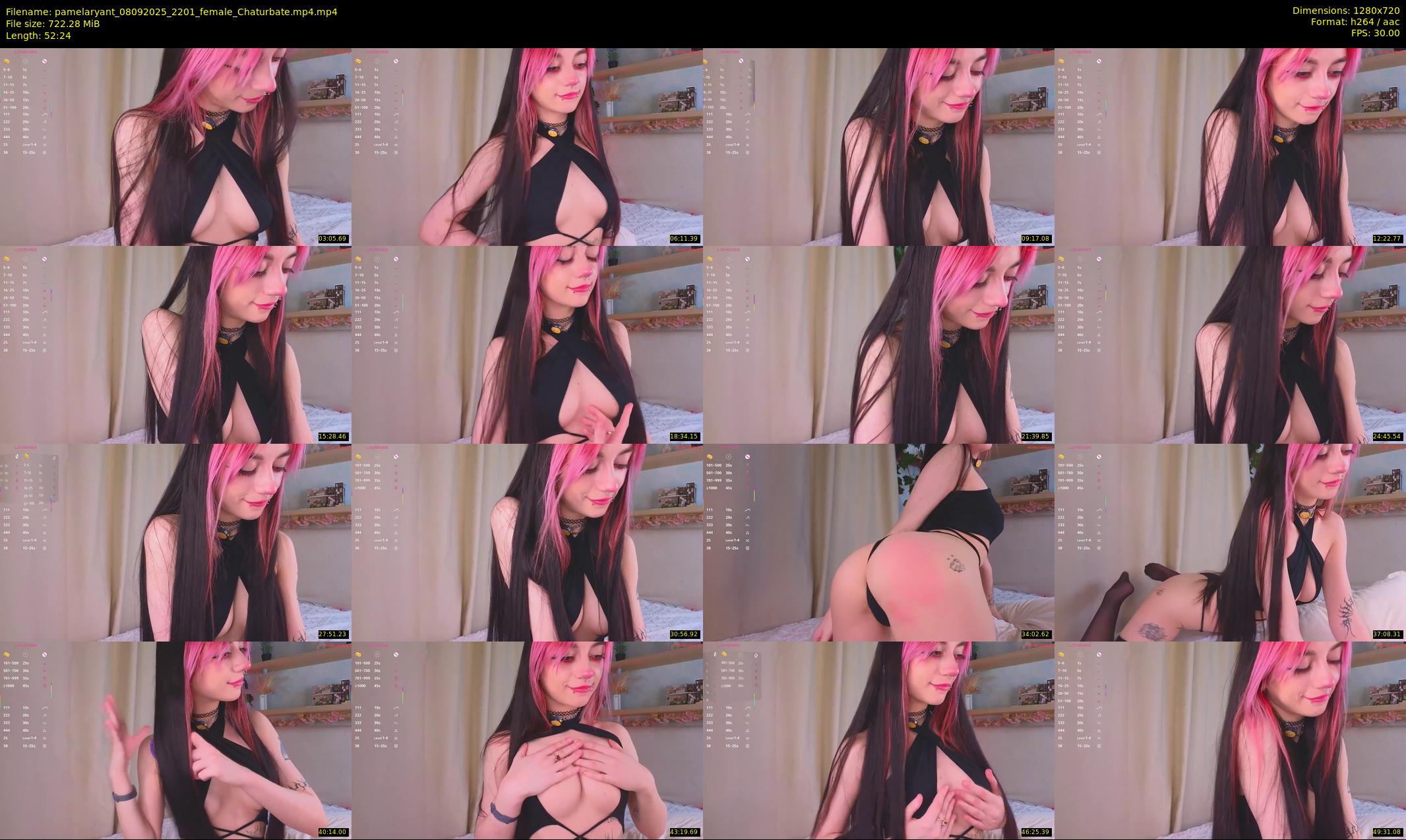 pamelaryant — 53 minute Chaturbate female cam show recording, 720p, Sep 8, 2025