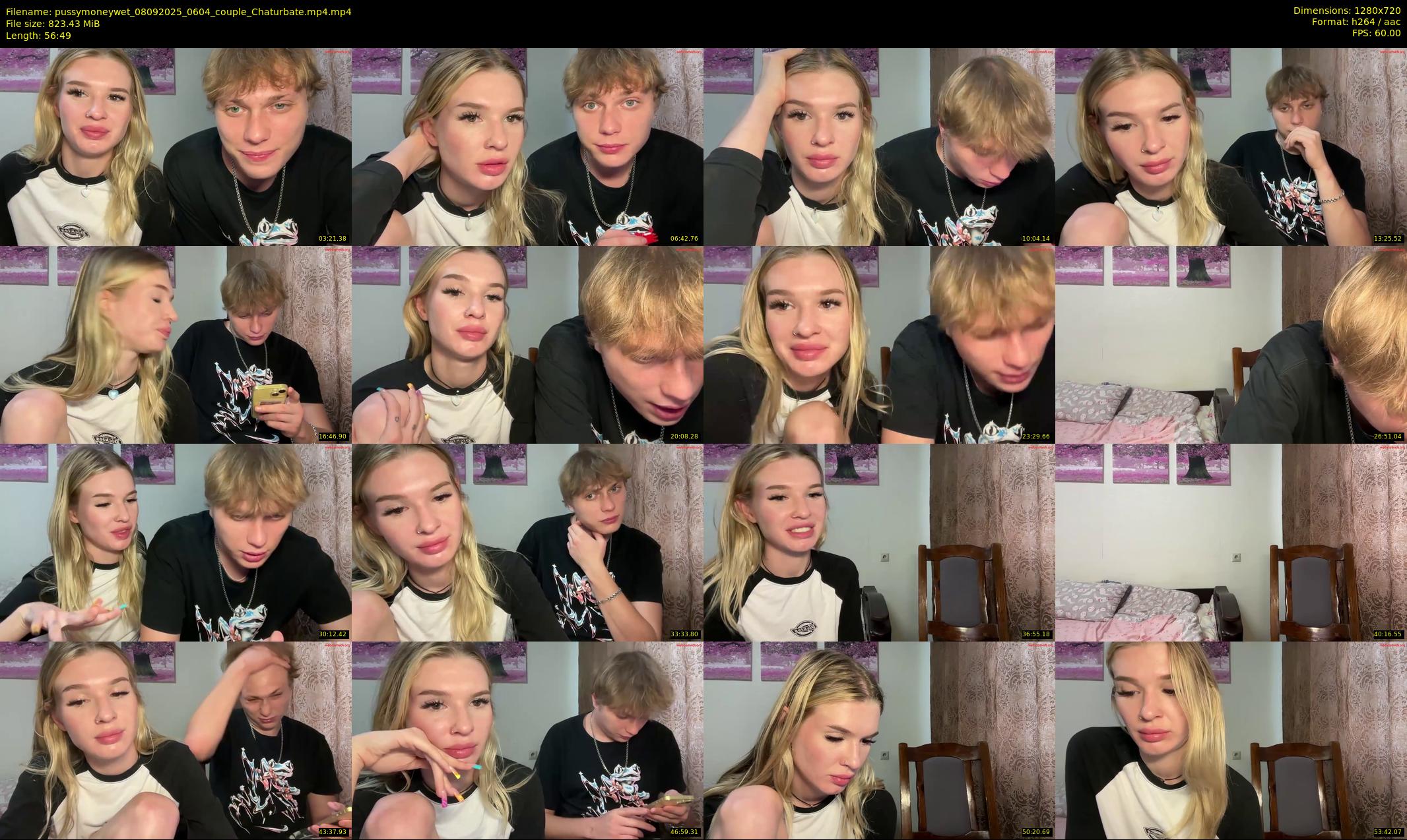 pussymoneywet — 57 minute Chaturbate couple cam show recording, 720p, Sep 8, 2025
