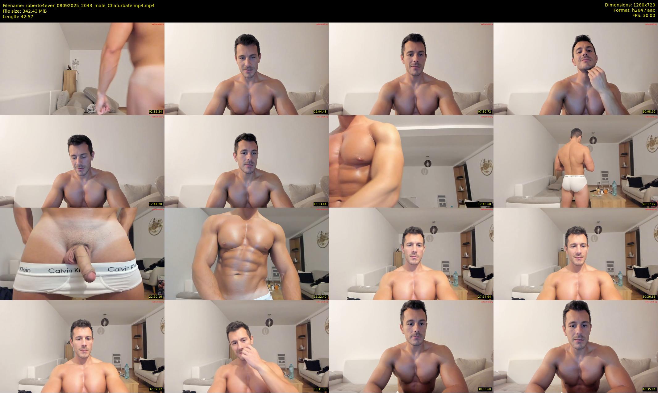 roberto4ever — 43 minute Chaturbate male cam show recording, 720p, Sep 8, 2025