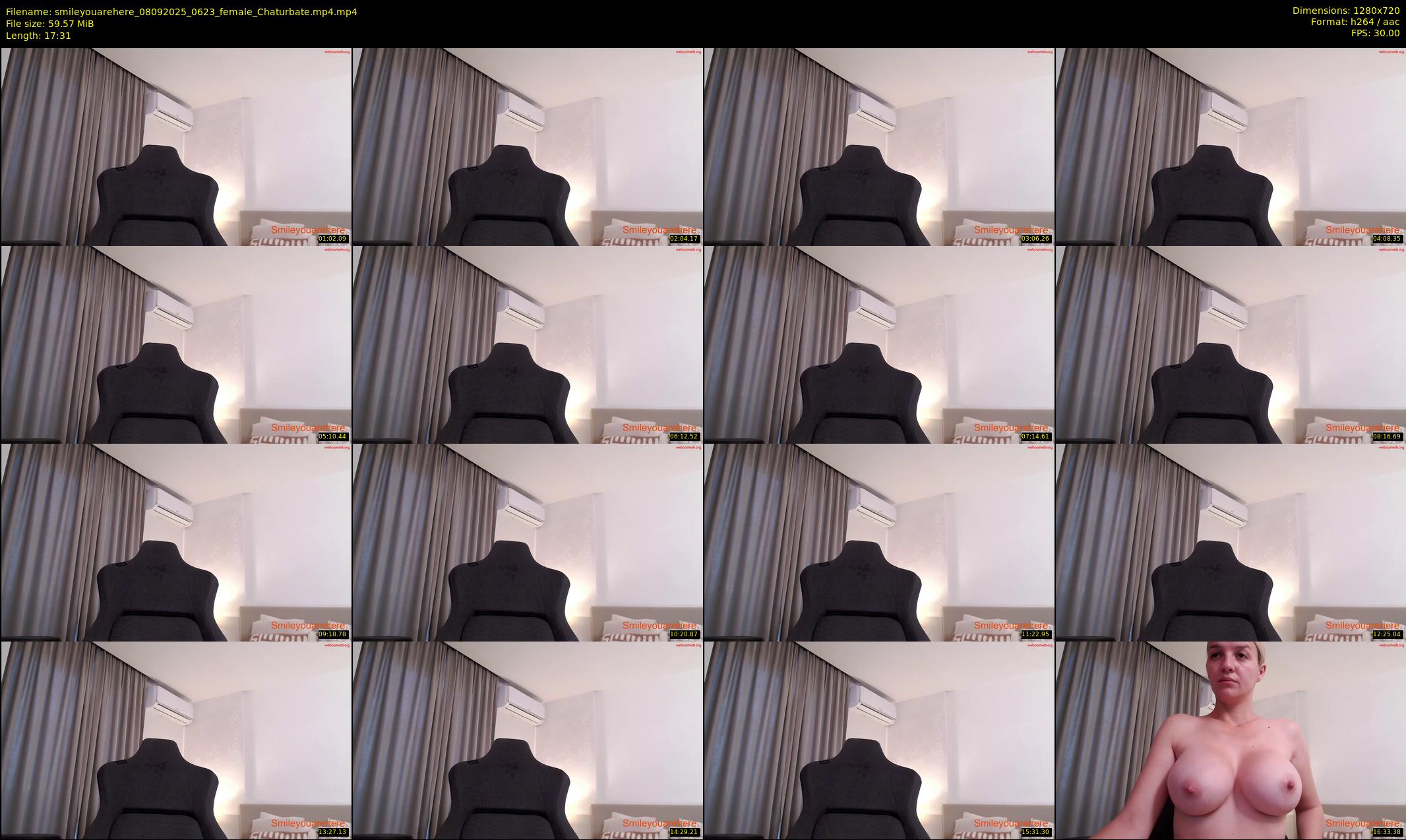 smileyouarehere — 18 minute Chaturbate female cam show recording, 720p, Sep 8, 2025
