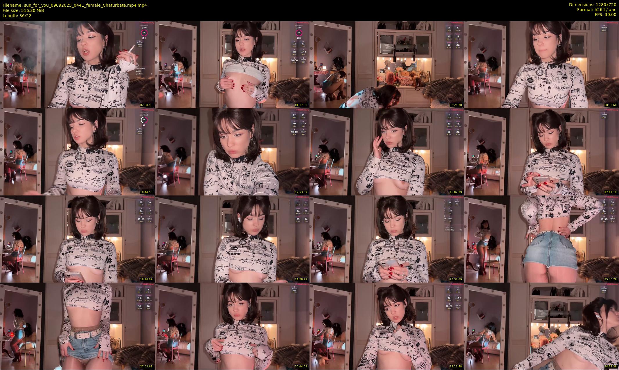 sun_for_you — 37 minute Chaturbate female cam show recording, 720p, Sep 9, 2025