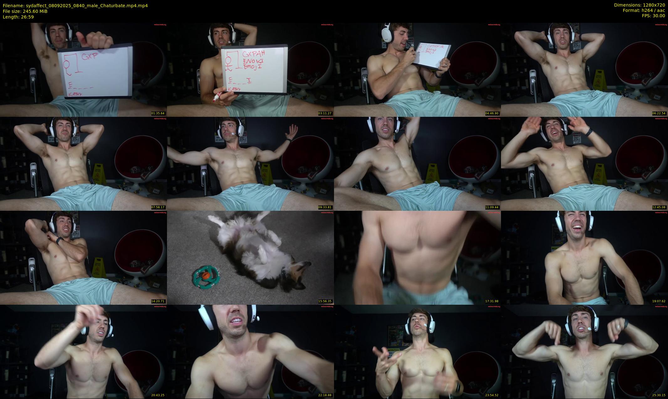 sydaffect — 27 minute Chaturbate male cam show recording, 720p, Sep 8, 2025