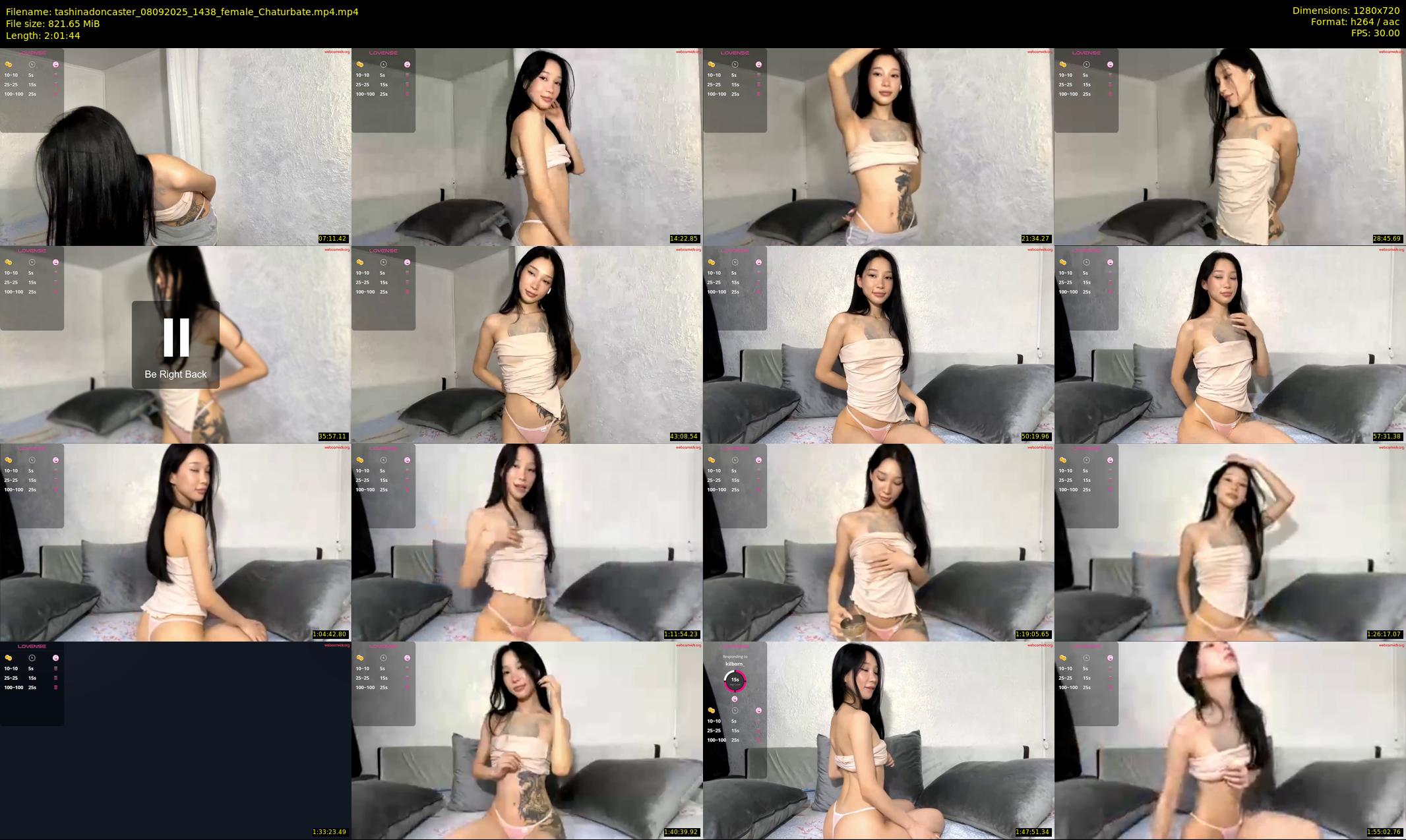 tashinadoncaster — 122 minute Chaturbate female cam show recording, 720p, Sep 8, 2025