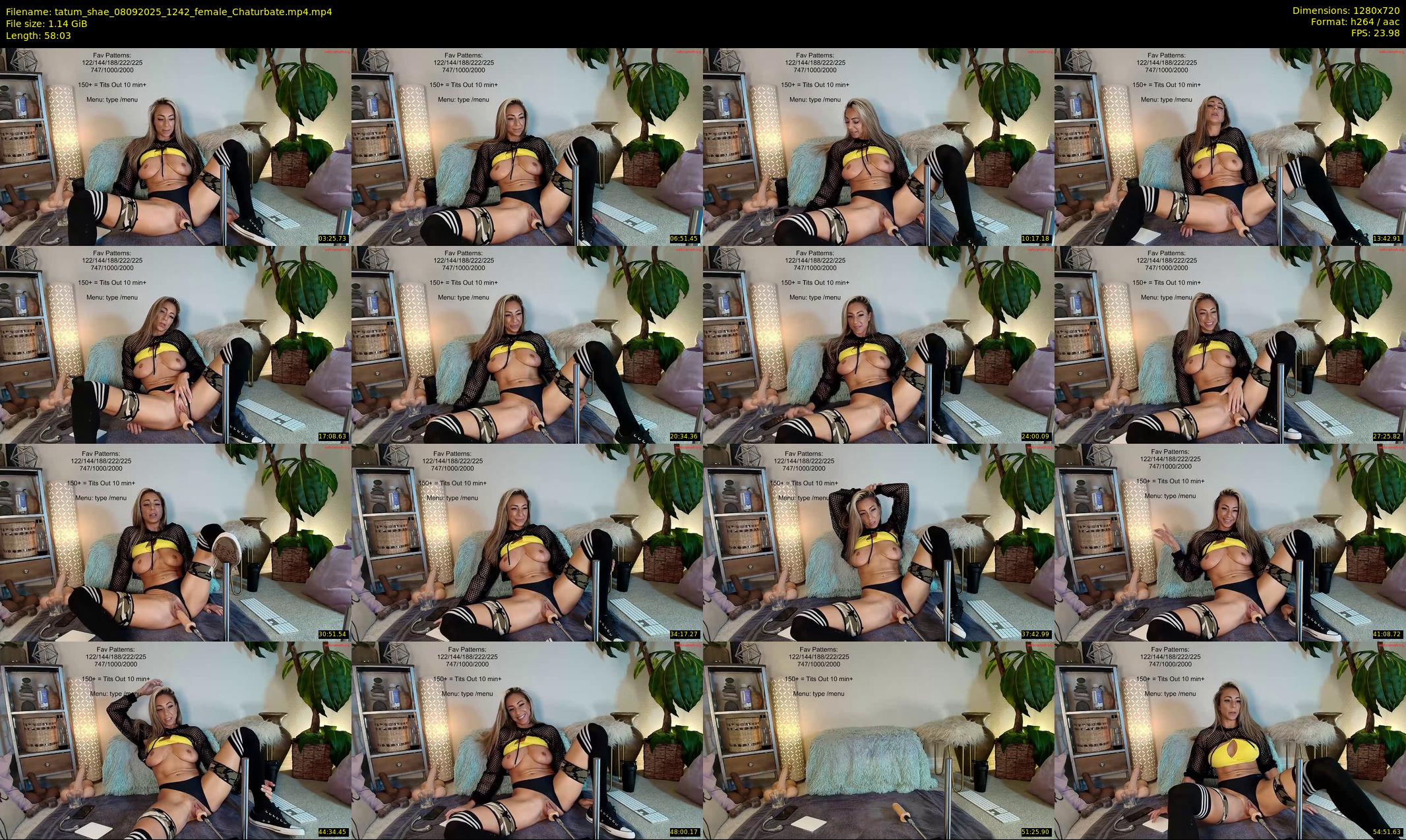 tatum_shae — 59 minute Chaturbate female cam show recording, 720p, Sep 8, 2025