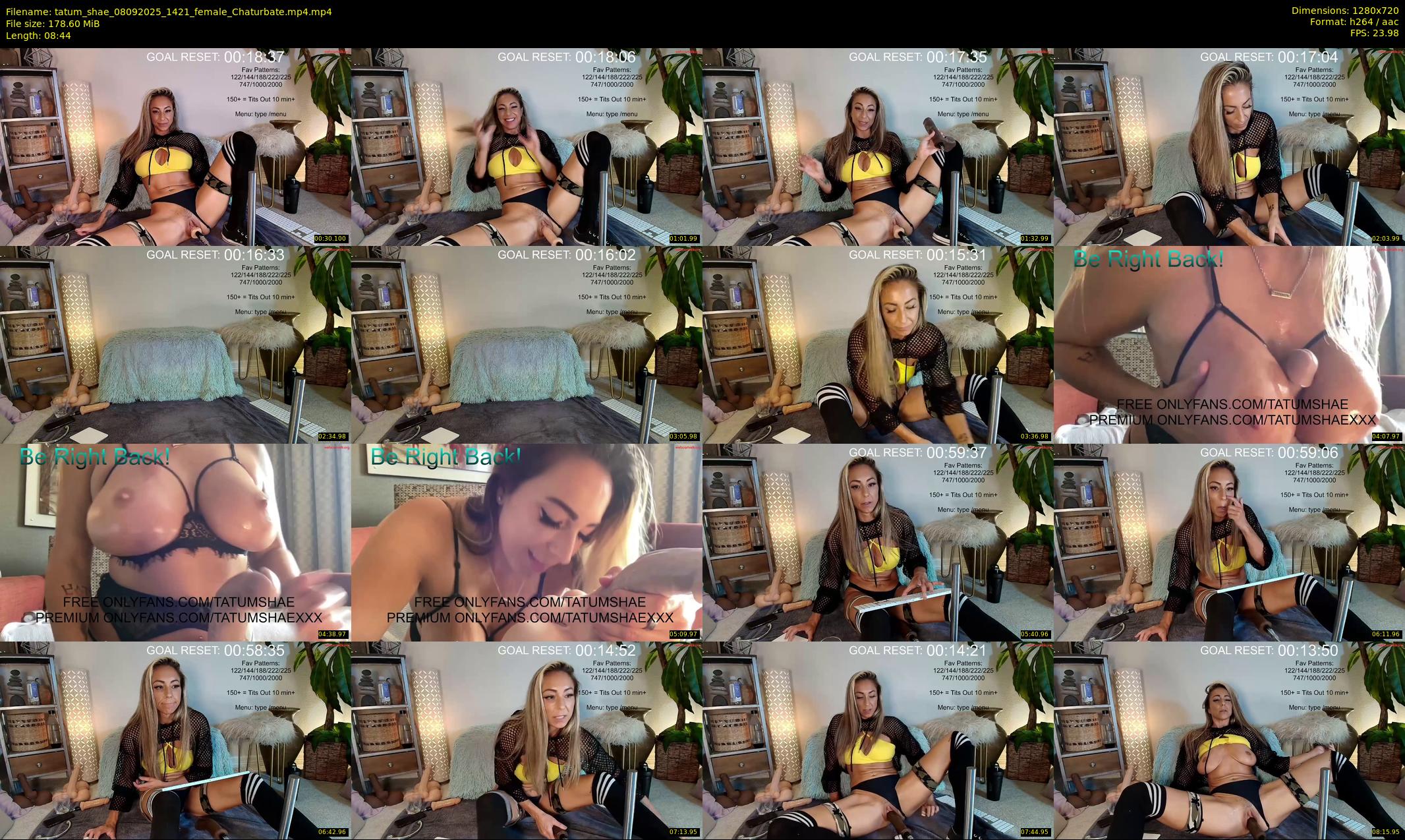 tatum_shae — 9 minute Chaturbate female cam show recording, 720p, Sep 8, 2025