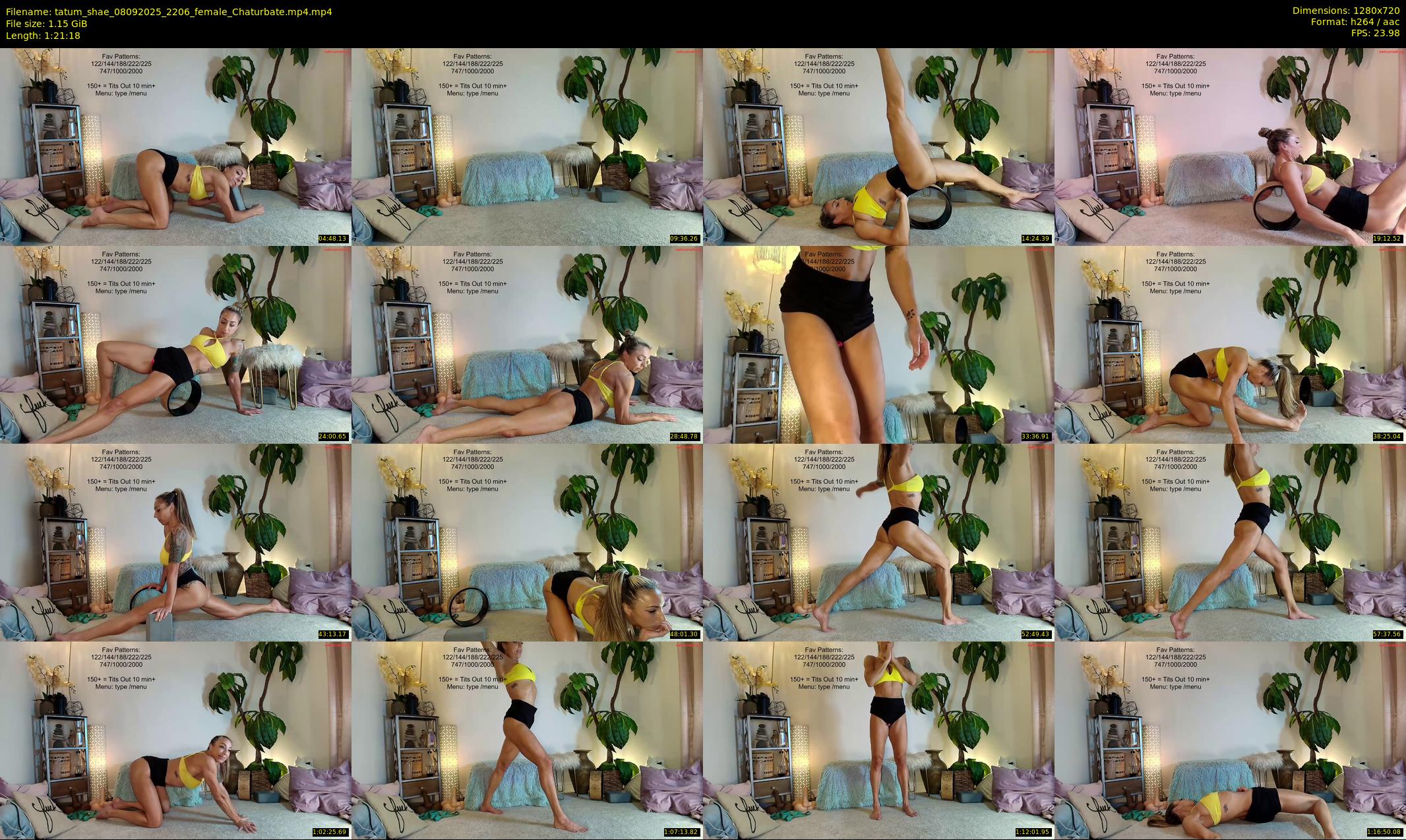 tatum_shae — 82 minute Chaturbate female cam show recording, 720p, Sep 8, 2025
