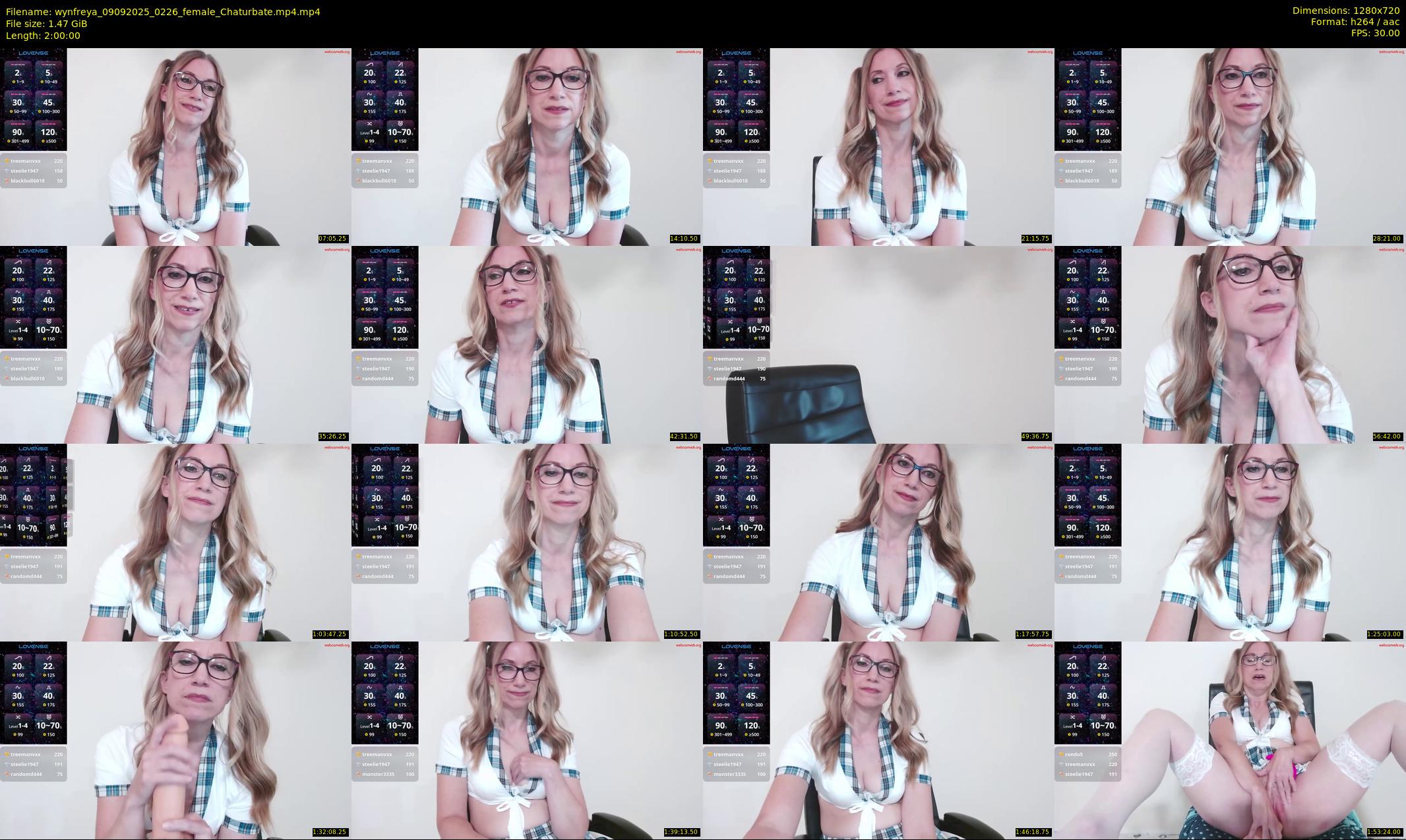 wynfreya — 120 minute Chaturbate female cam show recording, 720p, Sep 9, 2025