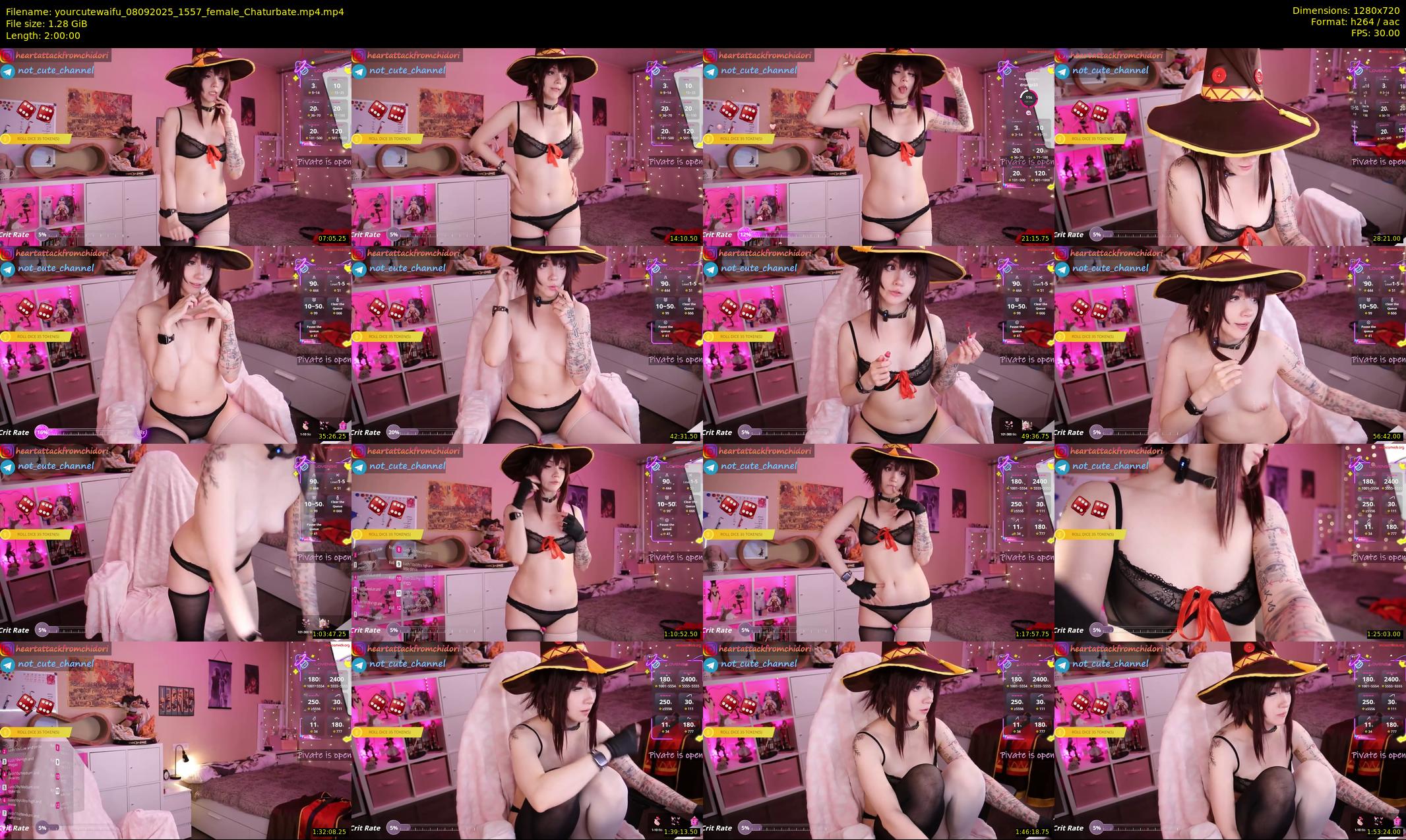 yourcutewaifu — 120 minute Chaturbate female cam show recording, 720p, Sep 8, 2025