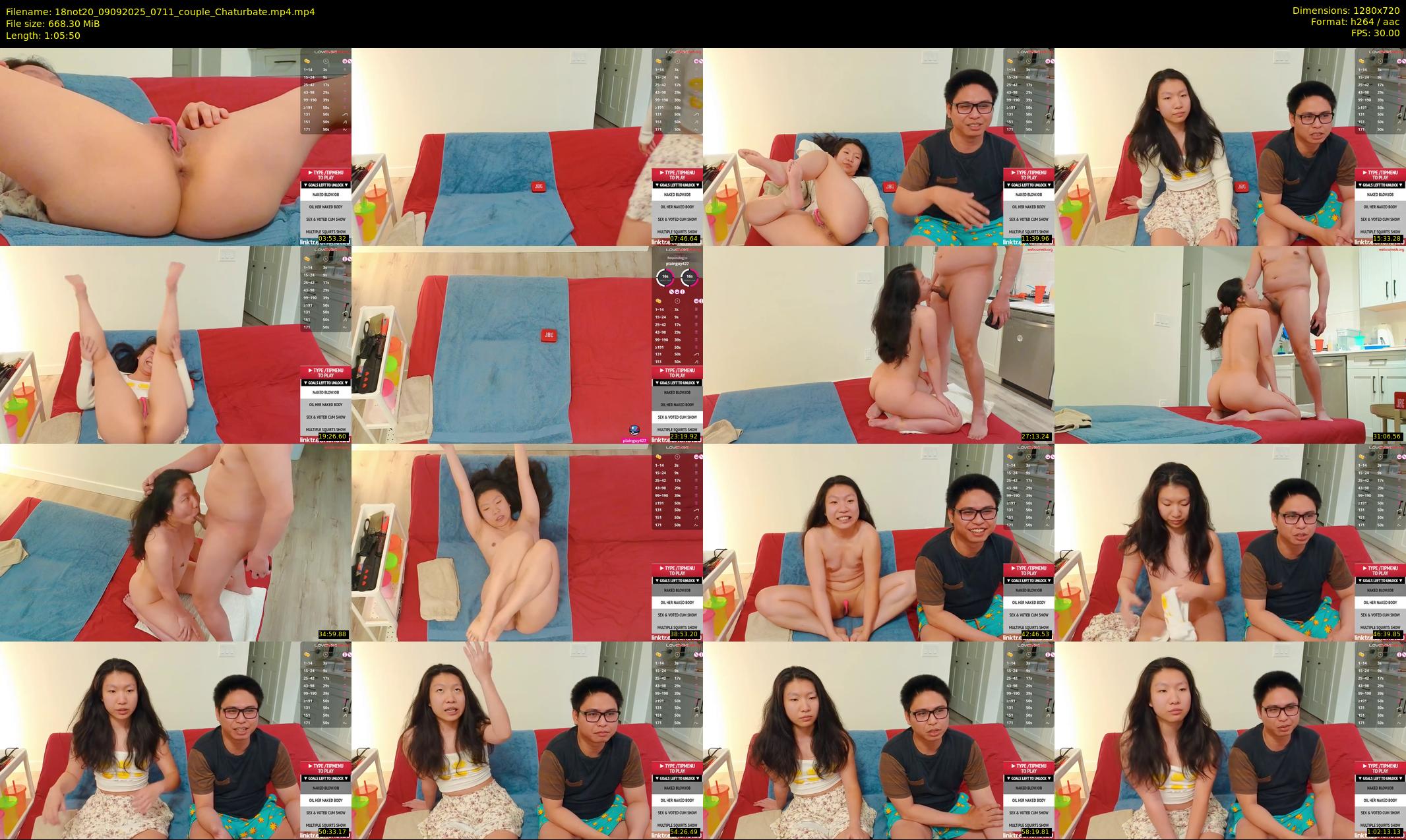 18not20 — 66 minute Chaturbate couple cam show recording, 720p, Sep 9, 2025