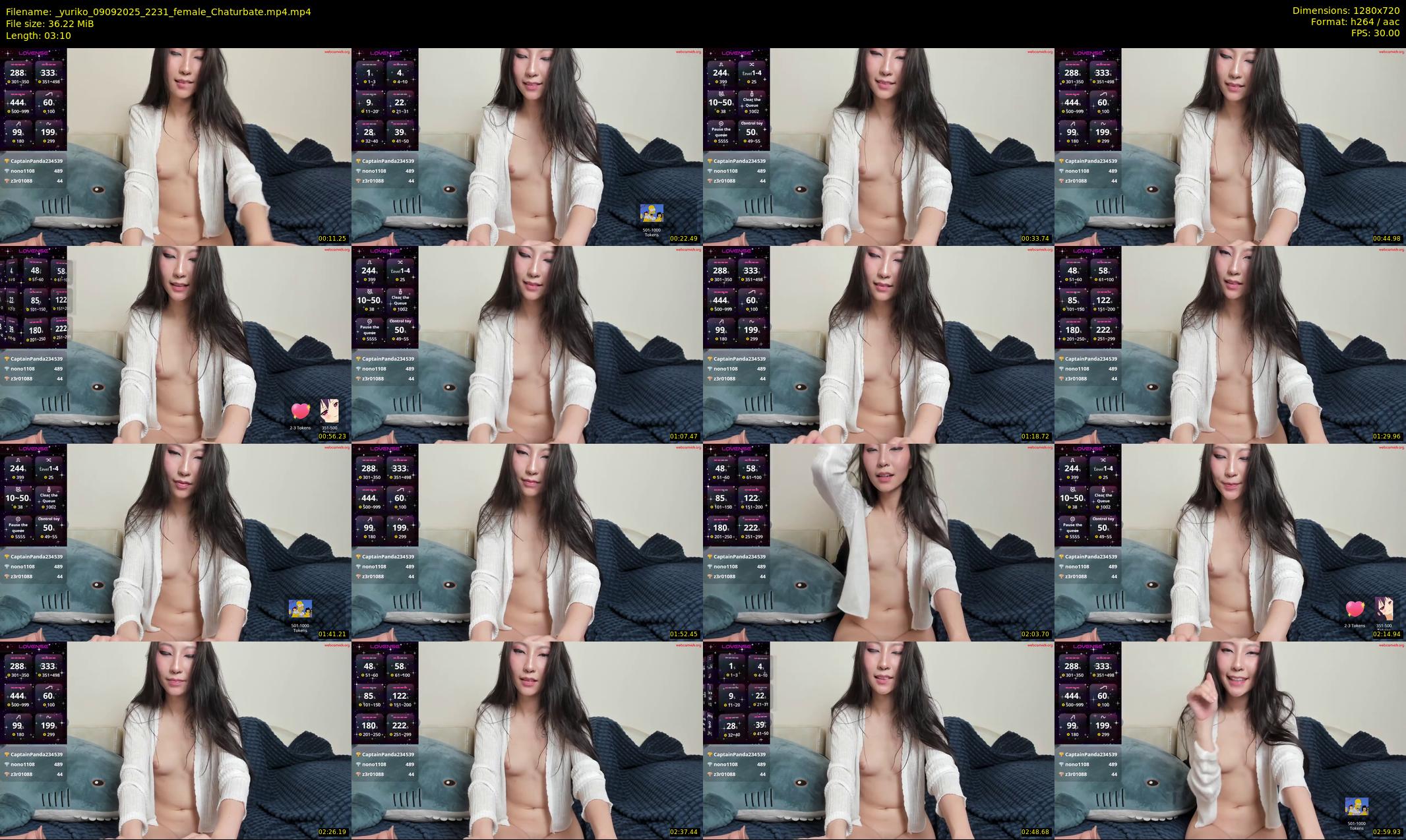 _yuriko — 4 minute Chaturbate female cam show recording, 720p, Sep 9, 2025