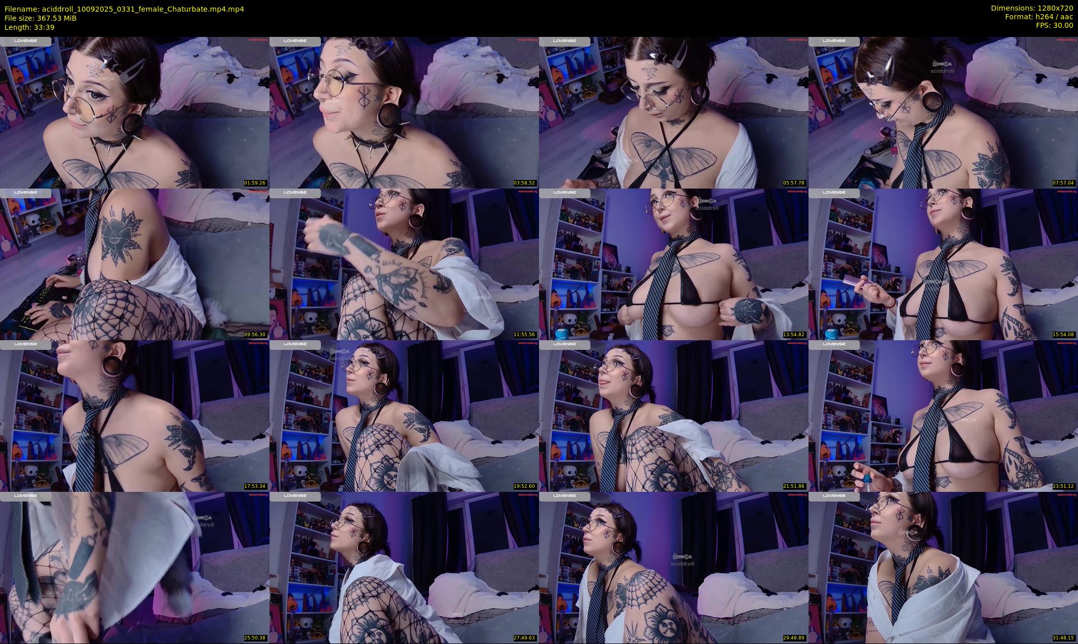 aciddroll — 34 minute Chaturbate female cam show recording, 720p, Sep 10, 2025