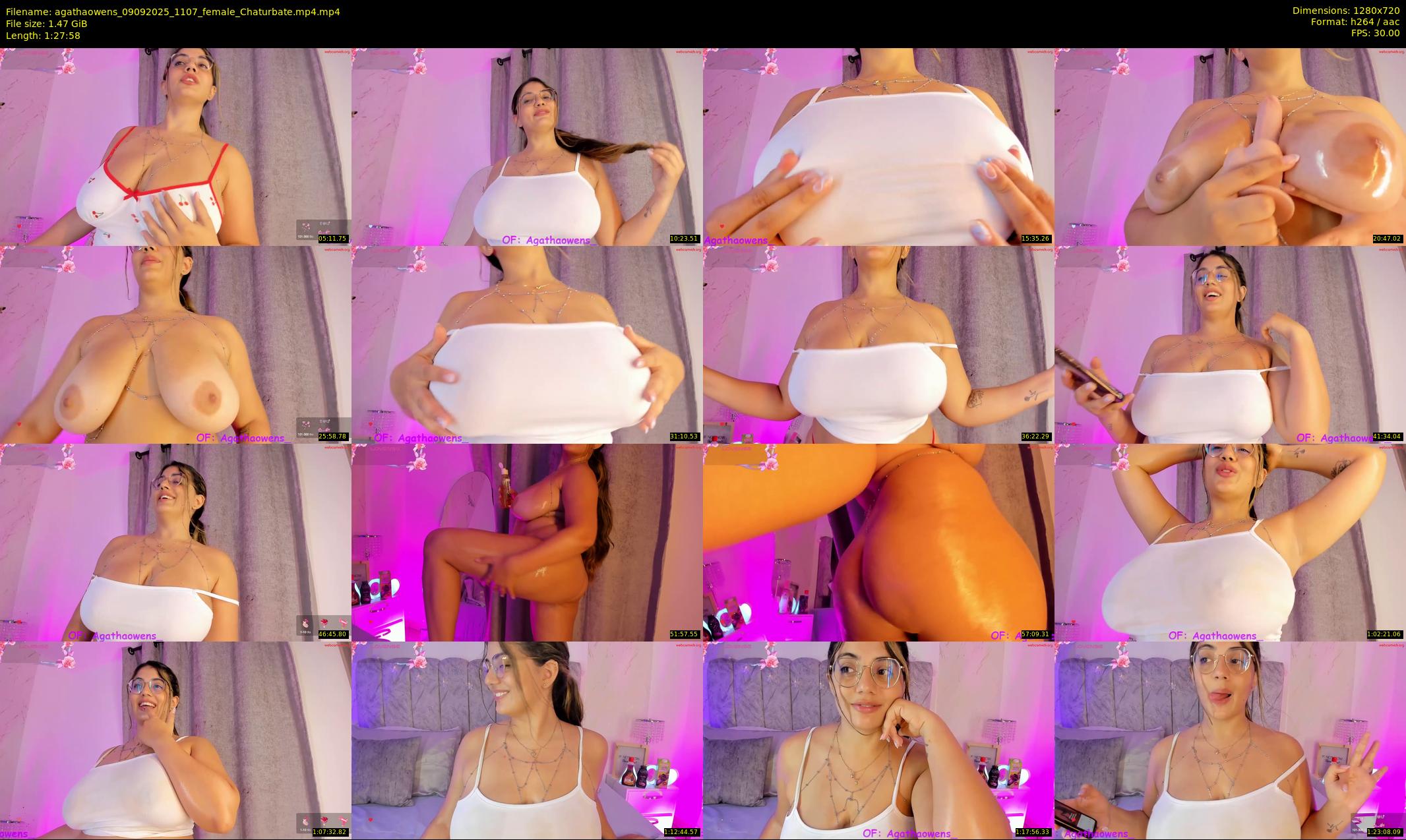 agathaowens — 88 minute Chaturbate female cam show recording, 720p, Sep 9, 2025