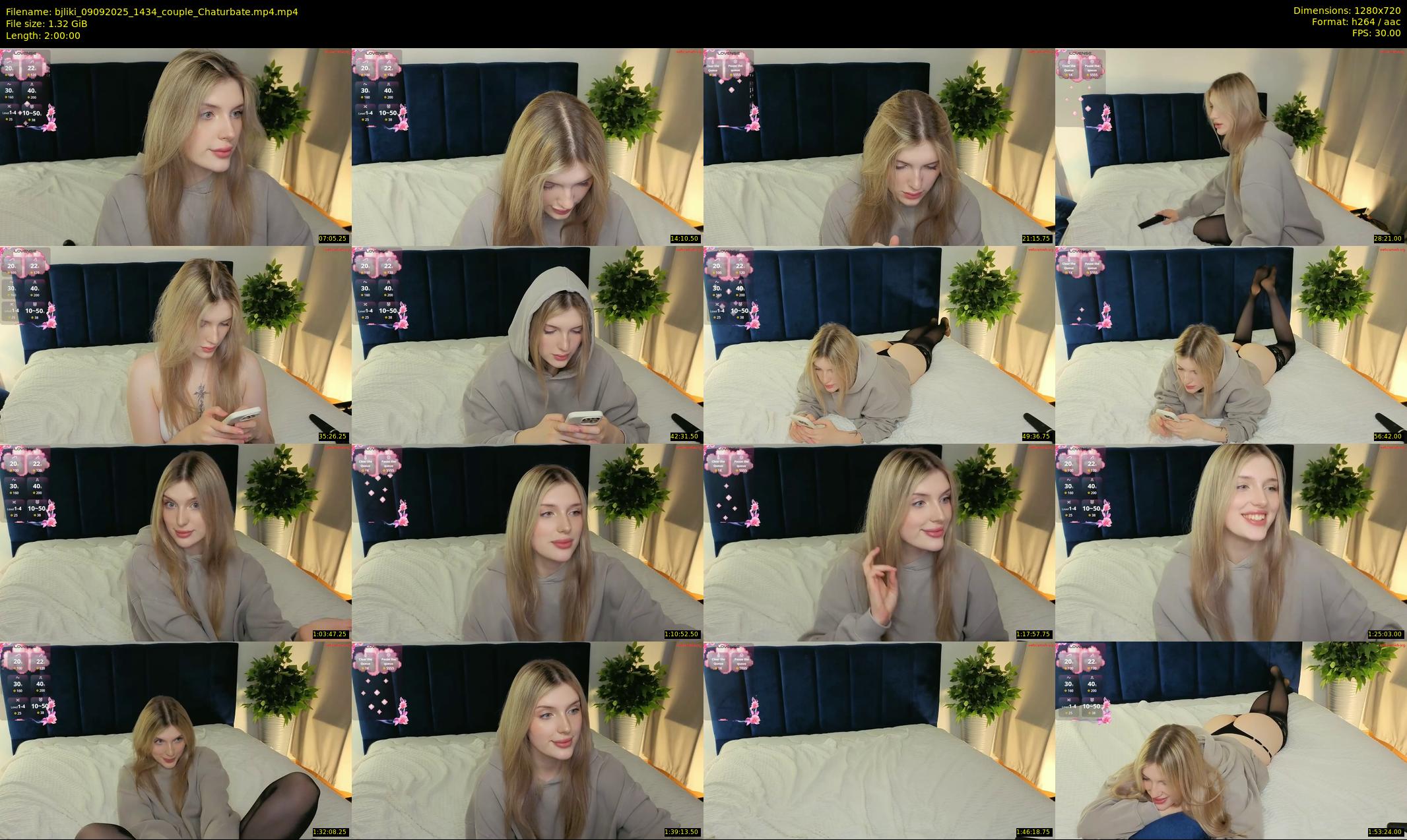 bjliki — 120 minute Chaturbate couple cam show recording, 720p, Sep 9, 2025