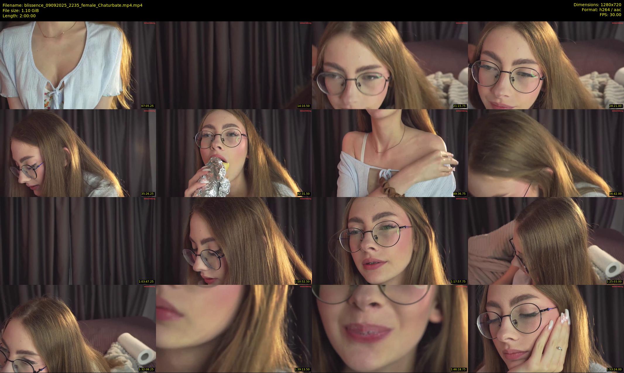 blissence — 120 minute Chaturbate female cam show recording, 720p, Sep 9, 2025