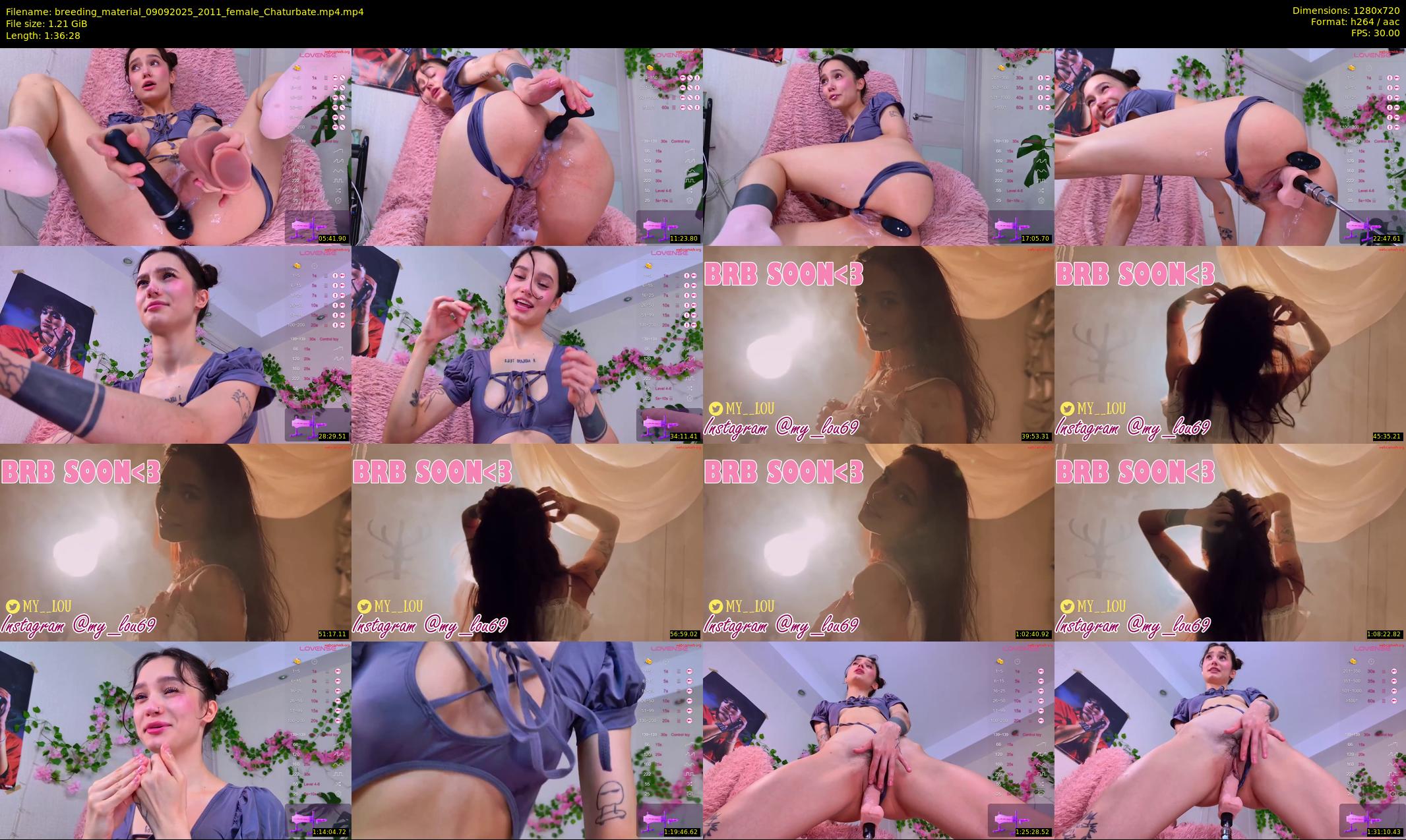 breeding_material — 97 minute Chaturbate female cam show recording, 720p, Sep 9, 2025