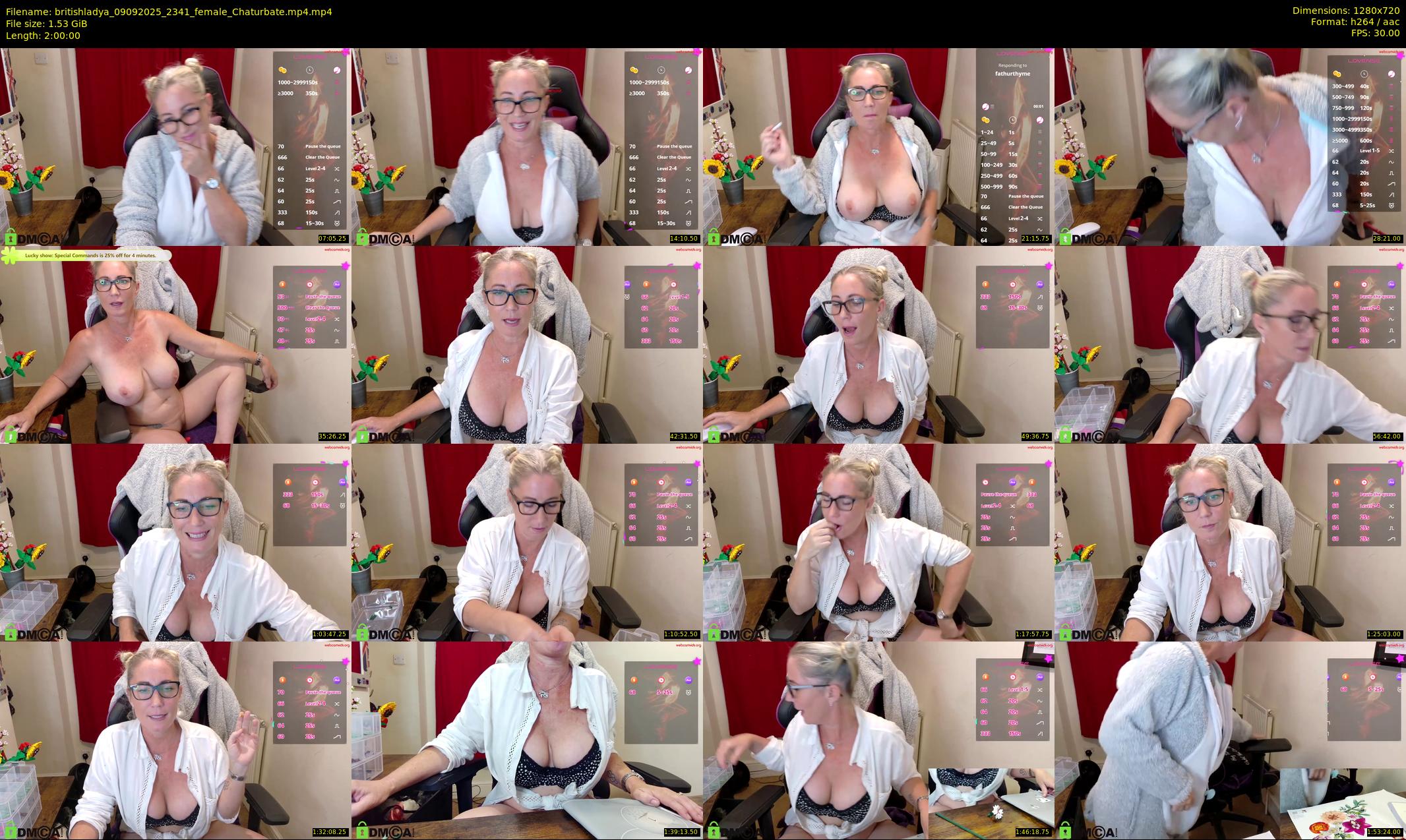 britishladya — 120 minute Chaturbate female cam show recording, 720p, Sep 9, 2025