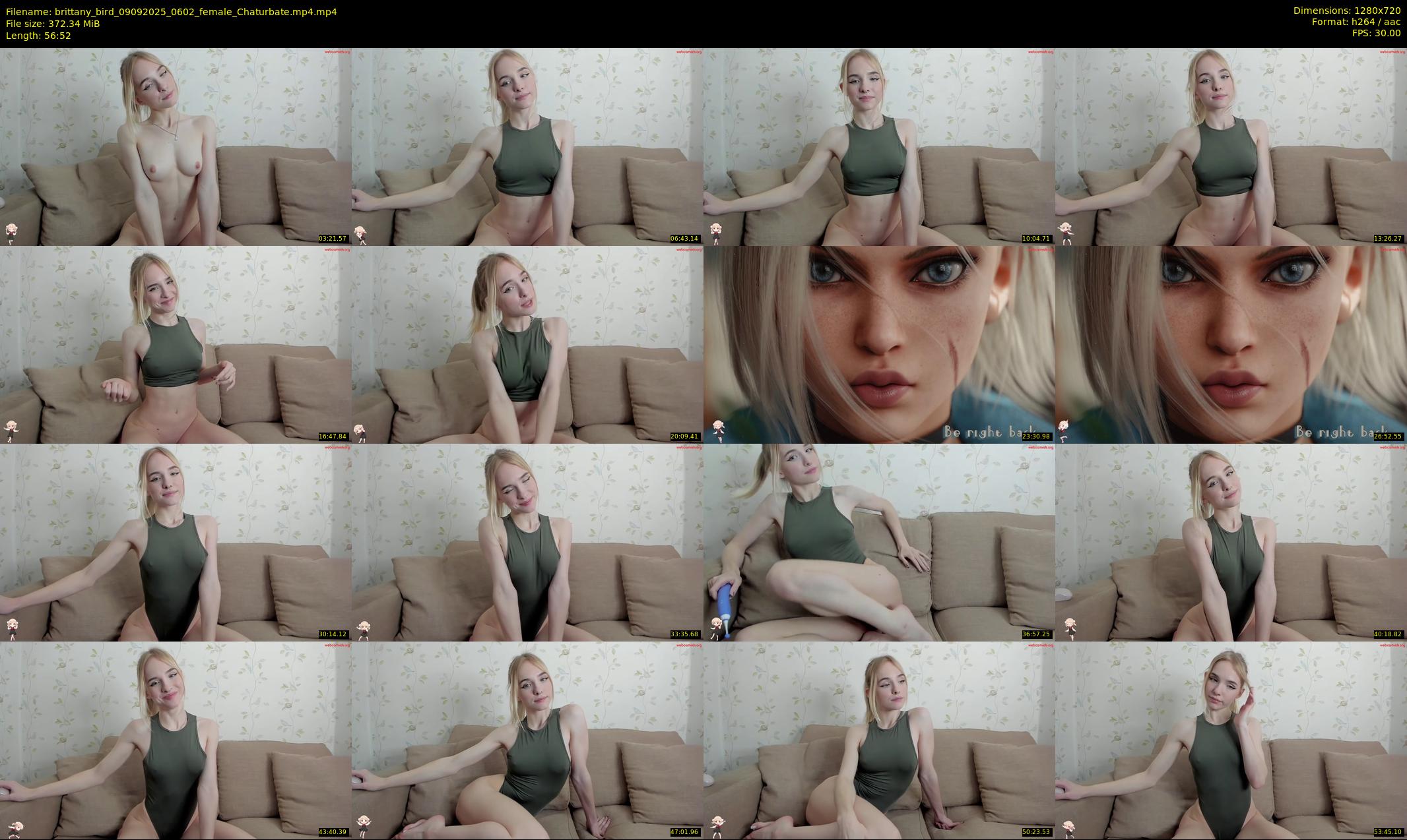 brittany_bird — 57 minute Chaturbate female cam show recording, 720p, Sep 9, 2025