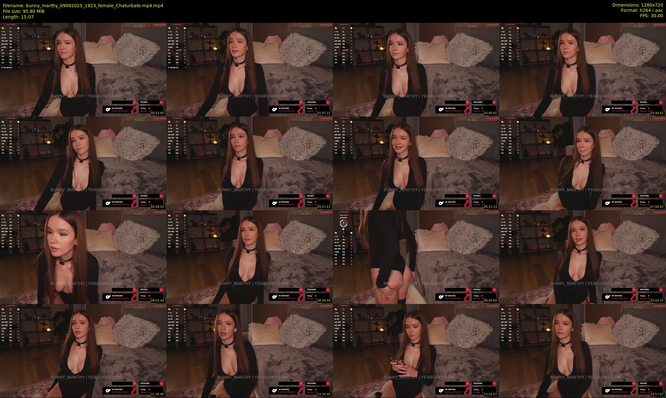 bunny_marthy — 16 minute Chaturbate female cam show recording, 720p, Sep 9, 2025