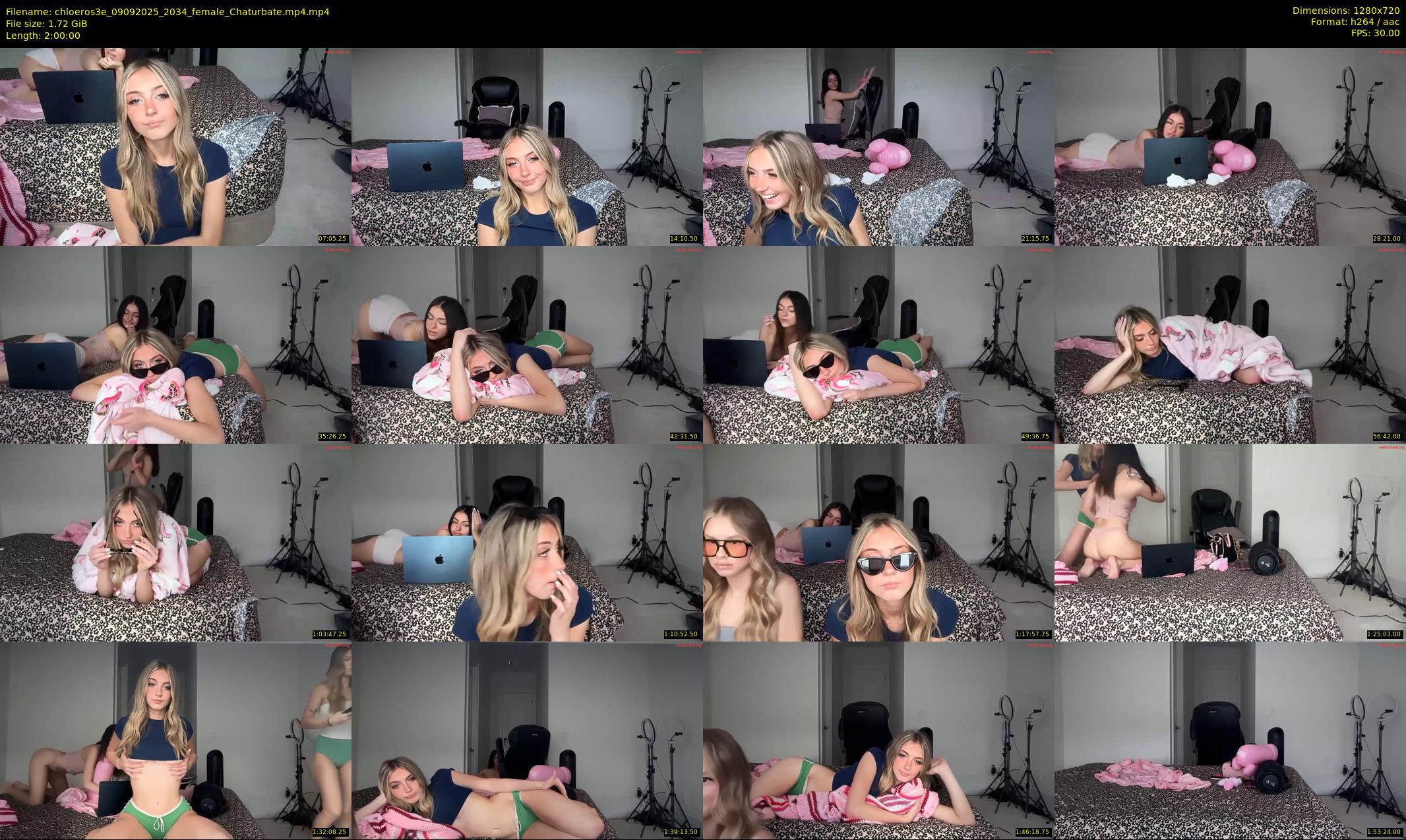 chloeros3e — 120 minute Chaturbate female cam show recording, 720p, Sep 9, 2025