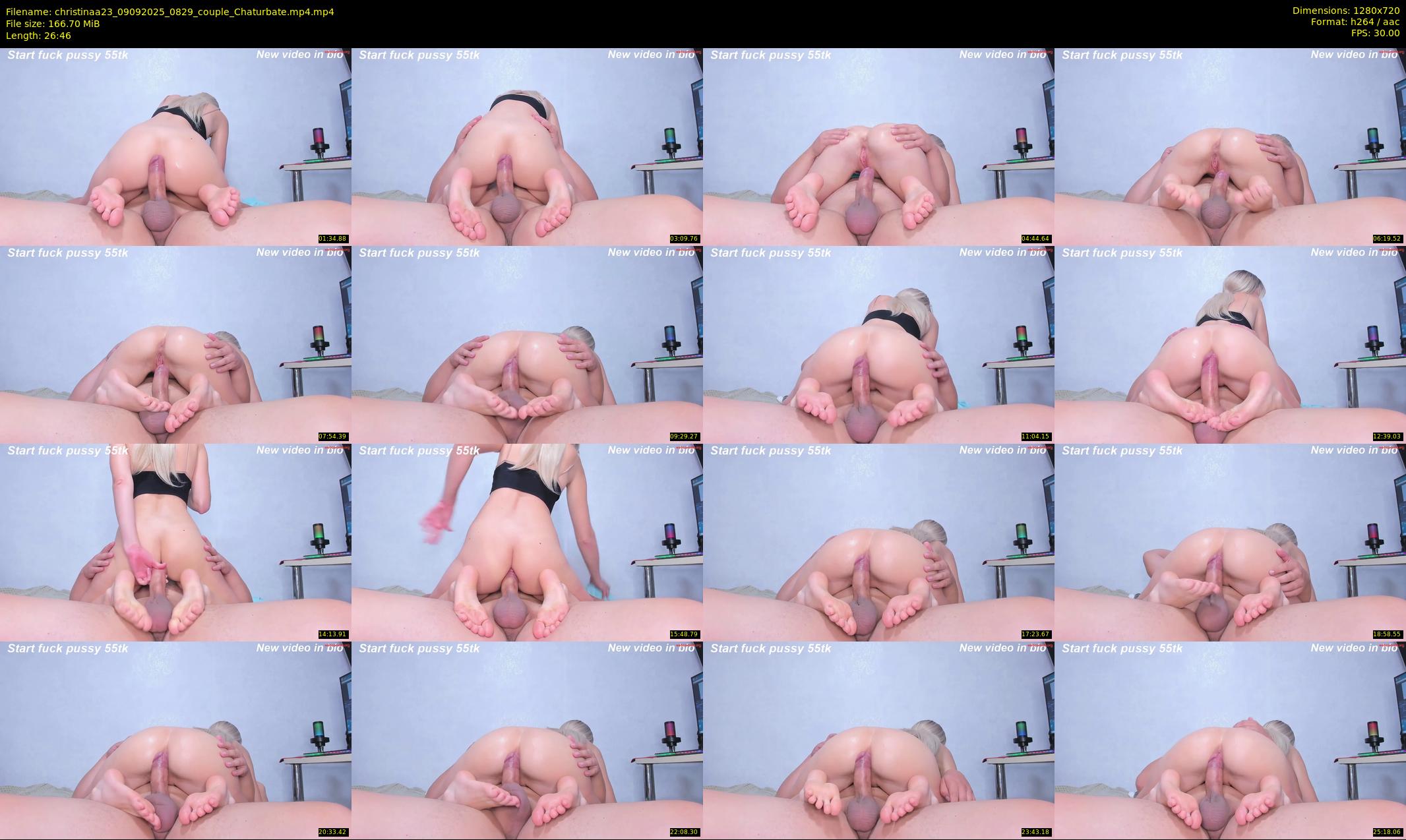 christinaa23 — 27 minute Chaturbate couple cam show recording, 720p, Sep 9, 2025