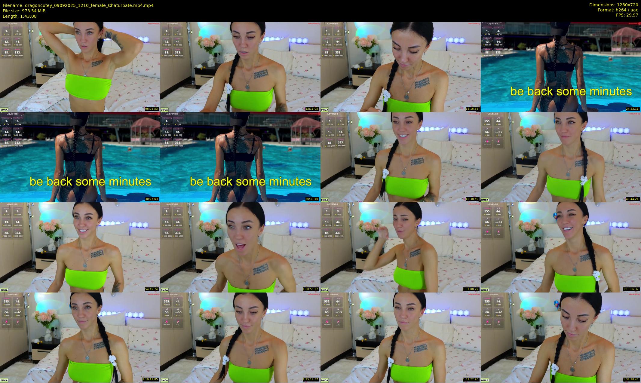 dragoncutey — 104 minute Chaturbate female cam show recording, 720p, Sep 9, 2025