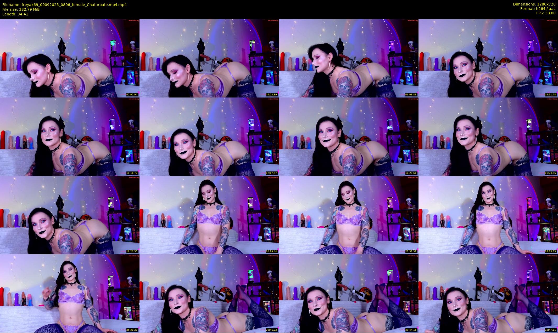 freyax69 — 35 minute Chaturbate female cam show recording, 720p, Sep 9, 2025