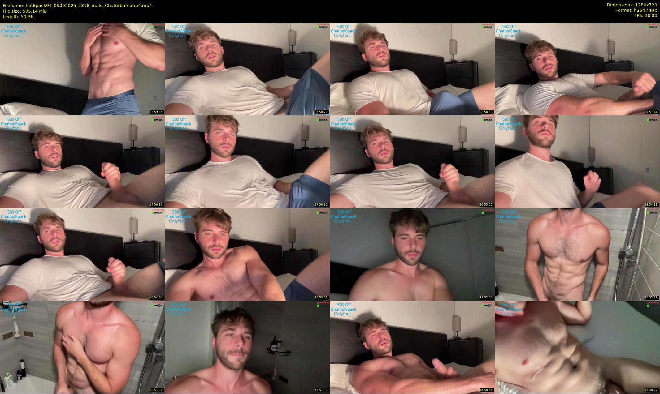 hot8pack01 — 51 minute Chaturbate male cam show recording, 720p, Sep 9, 2025