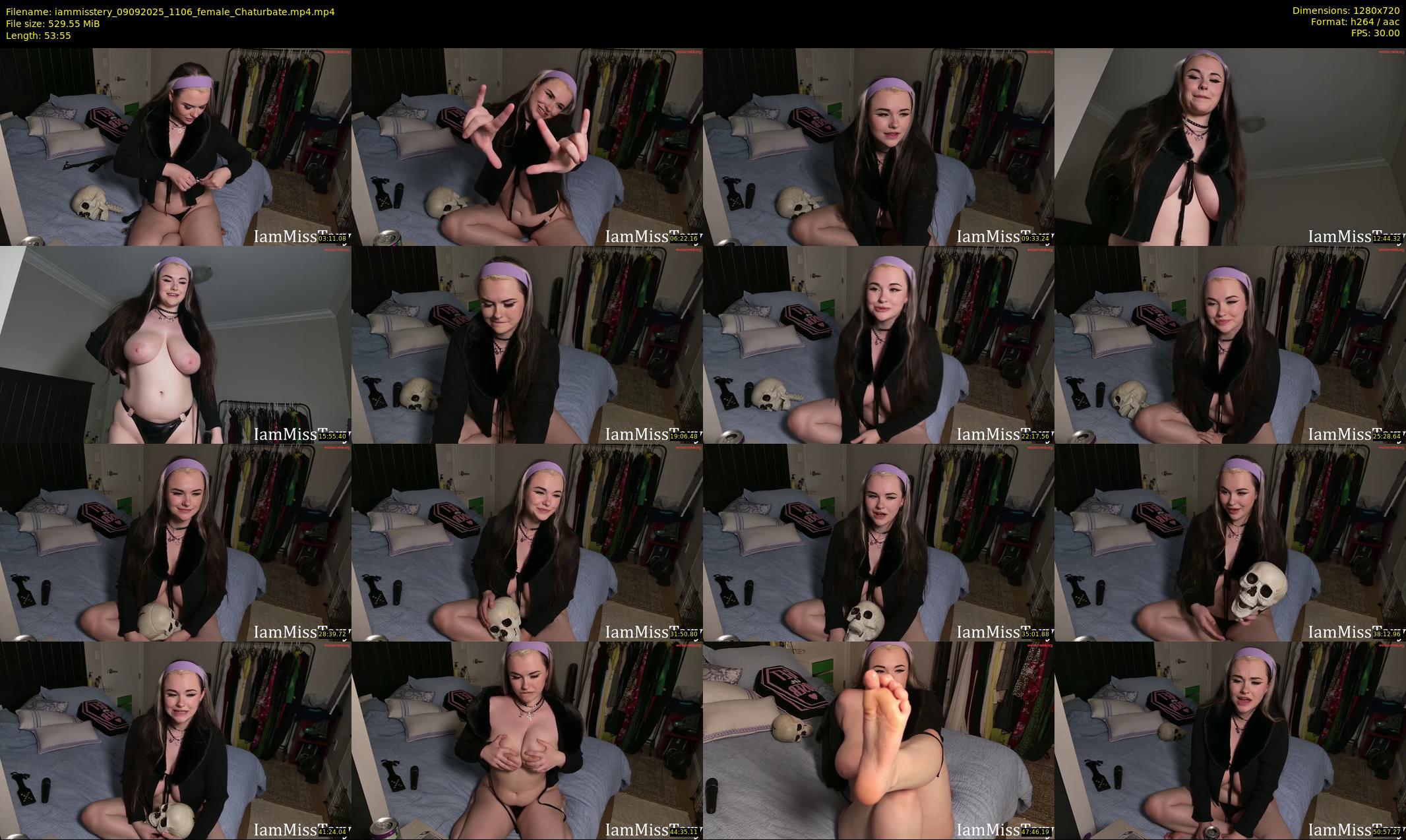 iammisstery — 54 minute Chaturbate female cam show recording, 720p, Sep 9, 2025