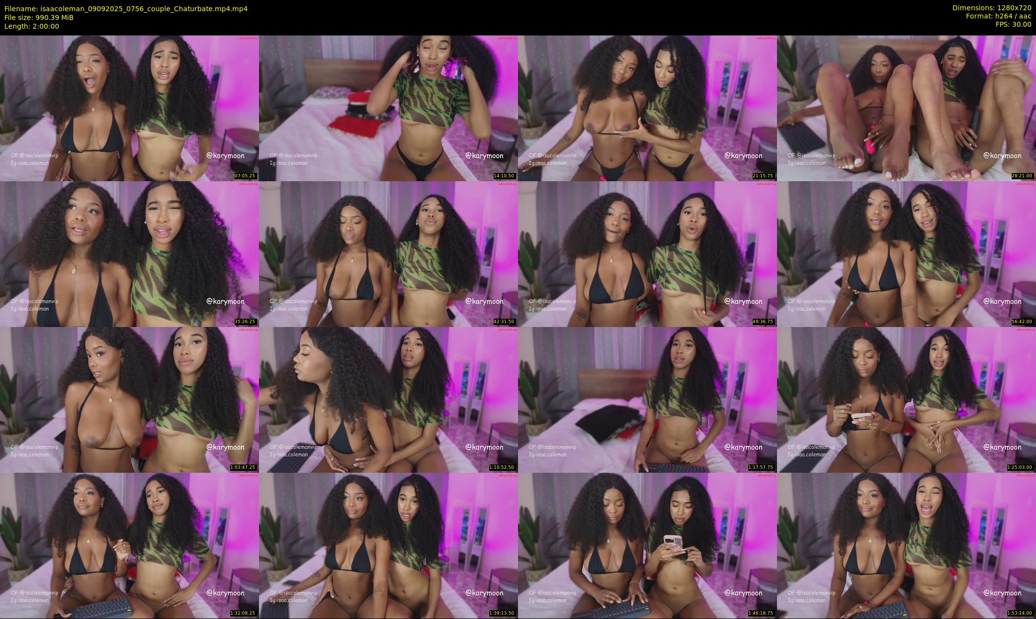 isaacoleman — 120 minute Chaturbate female cam show recording, 720p, Sep 9, 2025