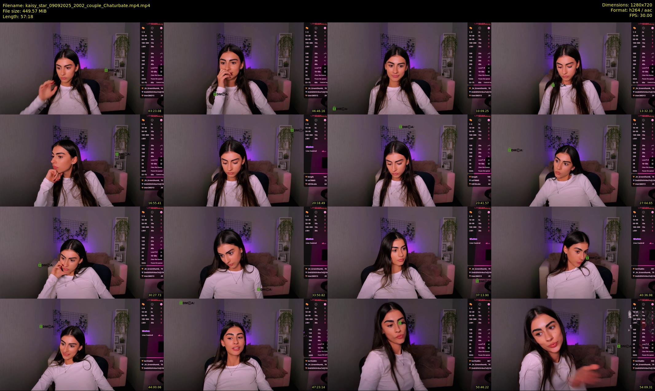 kaisy_star — 58 minute Chaturbate female cam show recording, 720p, Sep 9, 2025