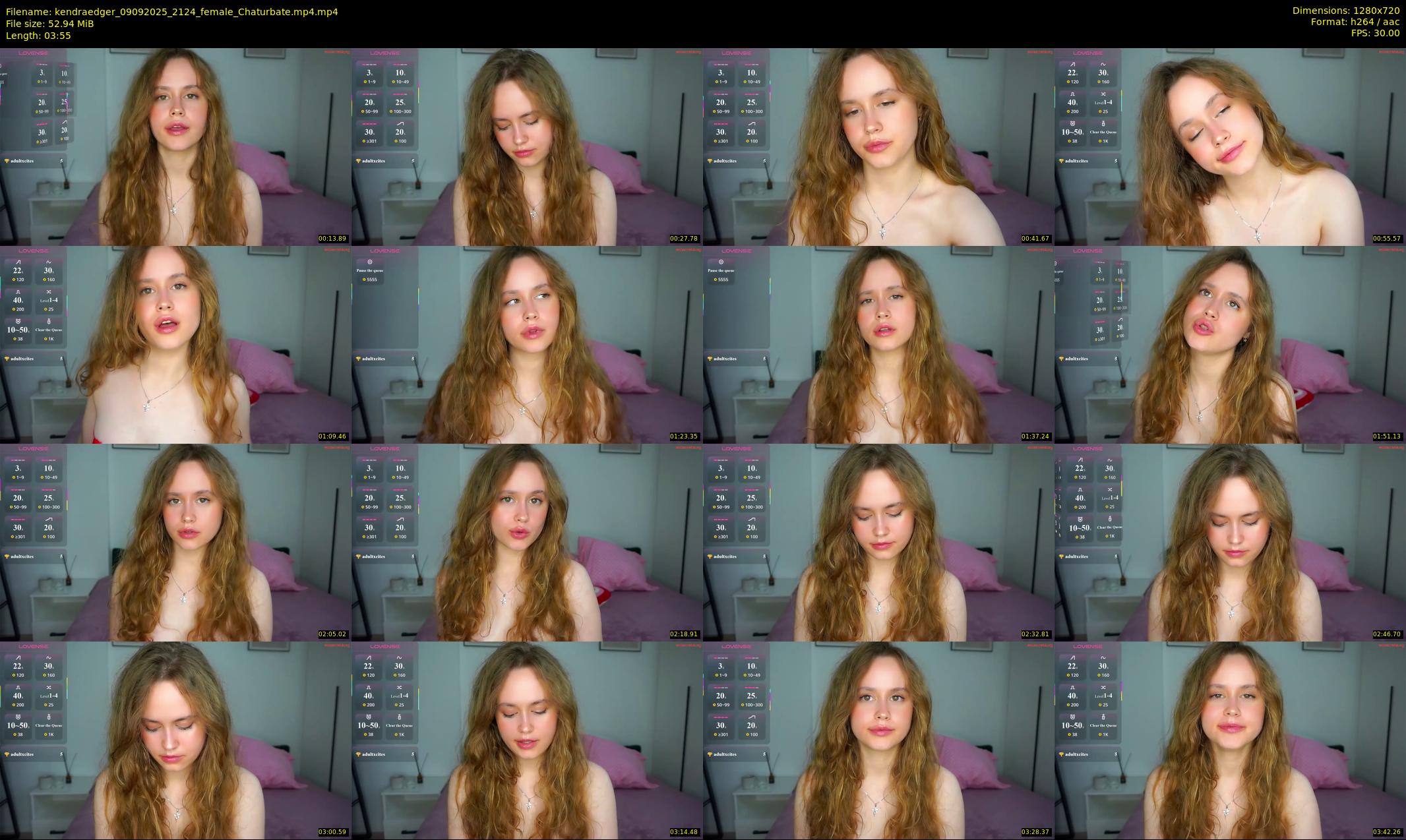 kendraedger — 4 minute Chaturbate female cam show recording, 720p, Sep 9, 2025