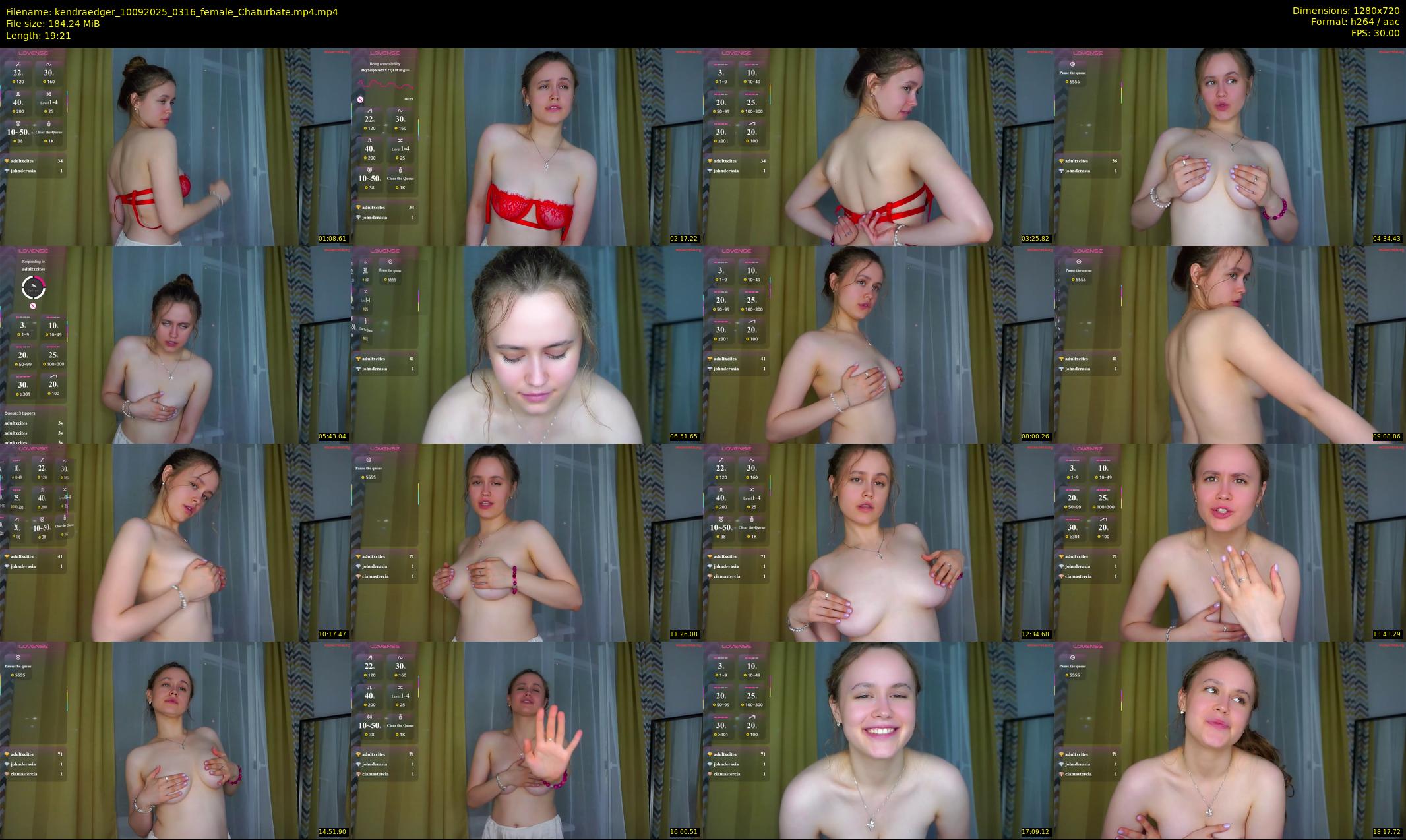 kendraedger — 20 minute Chaturbate female cam show recording, 720p, Sep 10, 2025