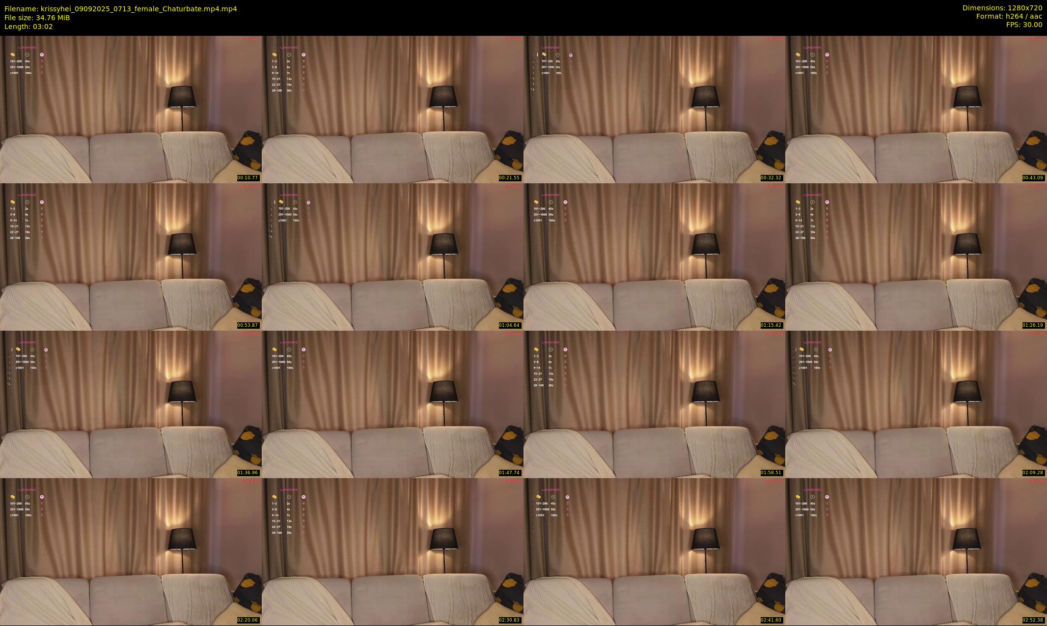 krissyhei — 4 minute Chaturbate female cam show recording, 720p, Sep 9, 2025