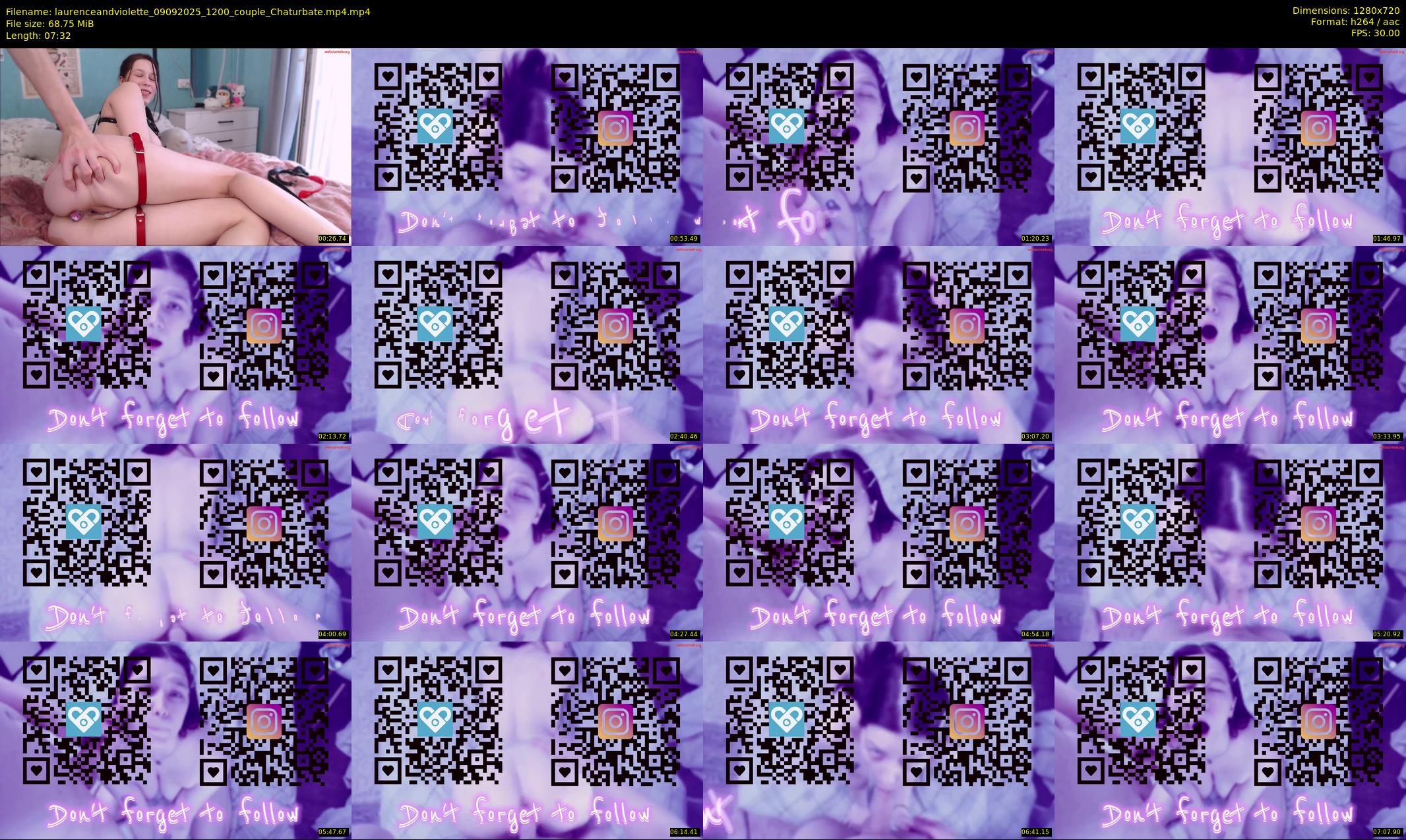 laurenceandviolette — 8 minute Chaturbate couple cam show recording, 720p, Sep 9, 2025