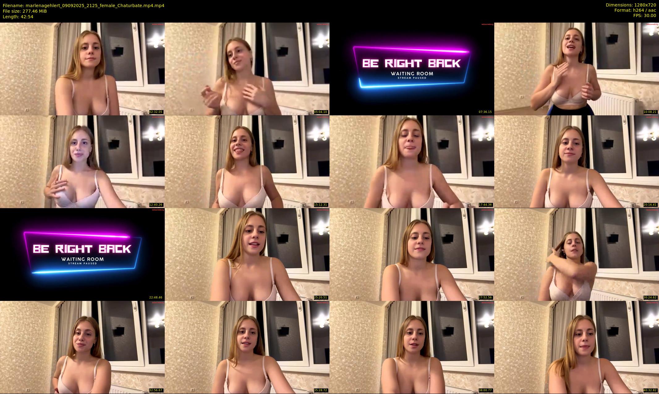 marlenagehlert — 43 minute Chaturbate female cam show recording, 720p, Sep 9, 2025