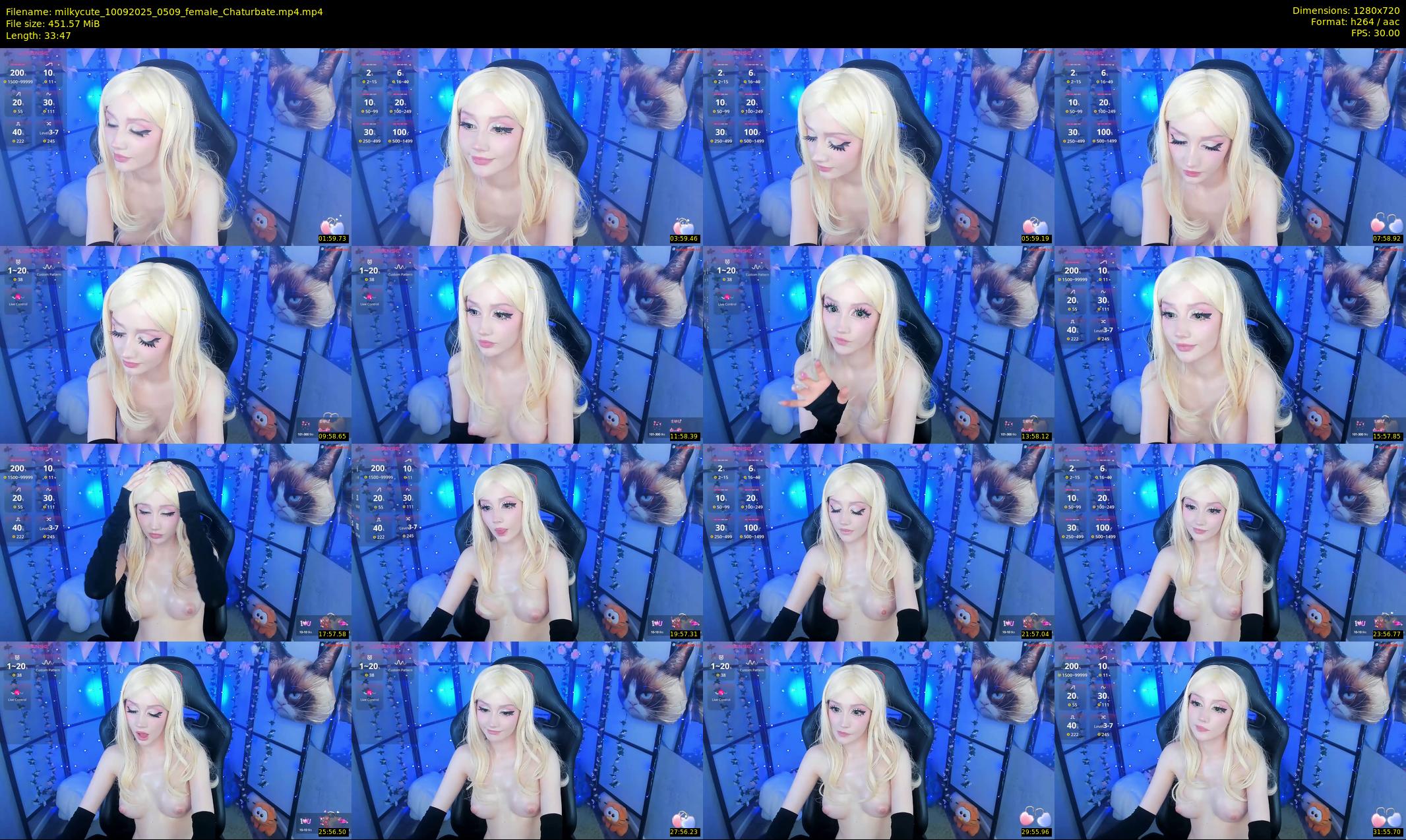 milkycute — 34 minute Chaturbate female cam show recording, 720p, Sep 10, 2025